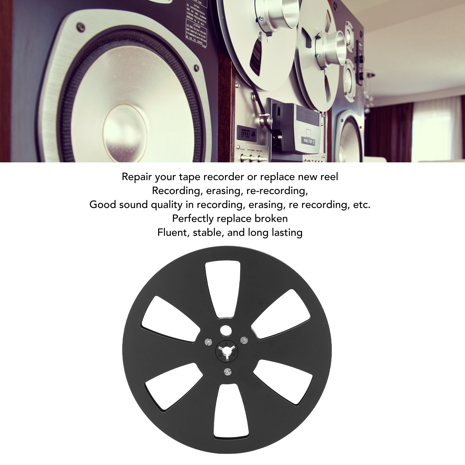 Sound Tape Empty Reel 1/4 7in Metal Aluminum For Tape Recorder Opening NEW - Afbeelding 16 van 21