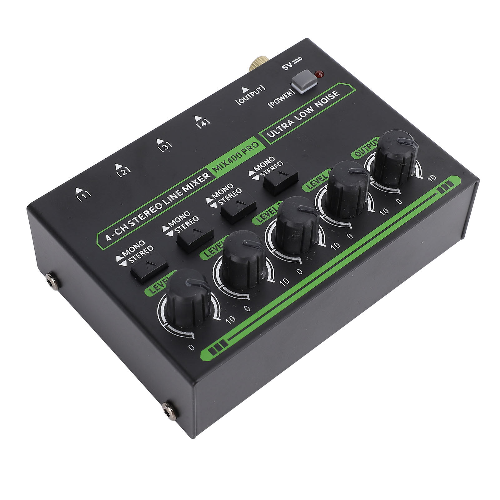 4 Channel Mixer RGB Light Low Noise Multifunctional DJ Controller Sound Mixer FY - Bild 28 von 30