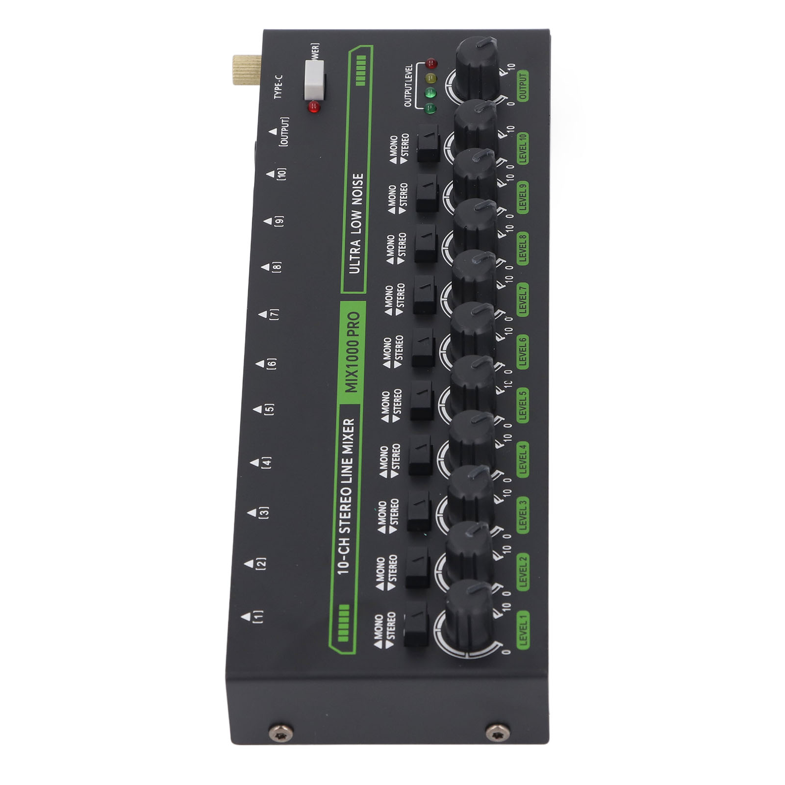 MIX1000 10 Channel Stereo Mixer With RGB Light Low Noise Stereo Mono Switchi Hot - Photo 17/18