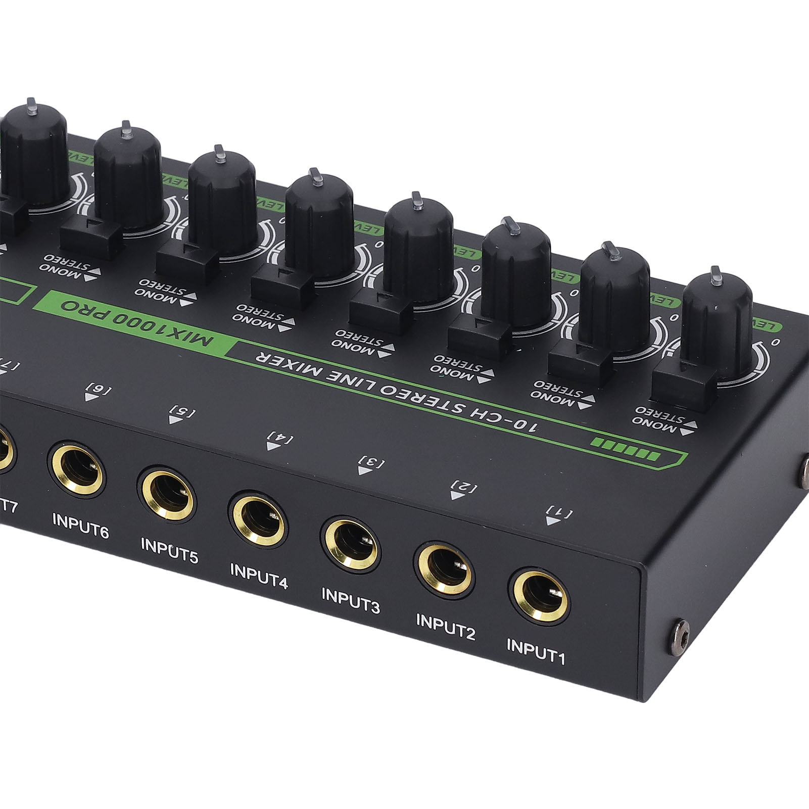 MIX1000 10 Channel Stereo Mixer With RGB Light Low Noise Stereo Mono Switchi Hot - Photo 16/18