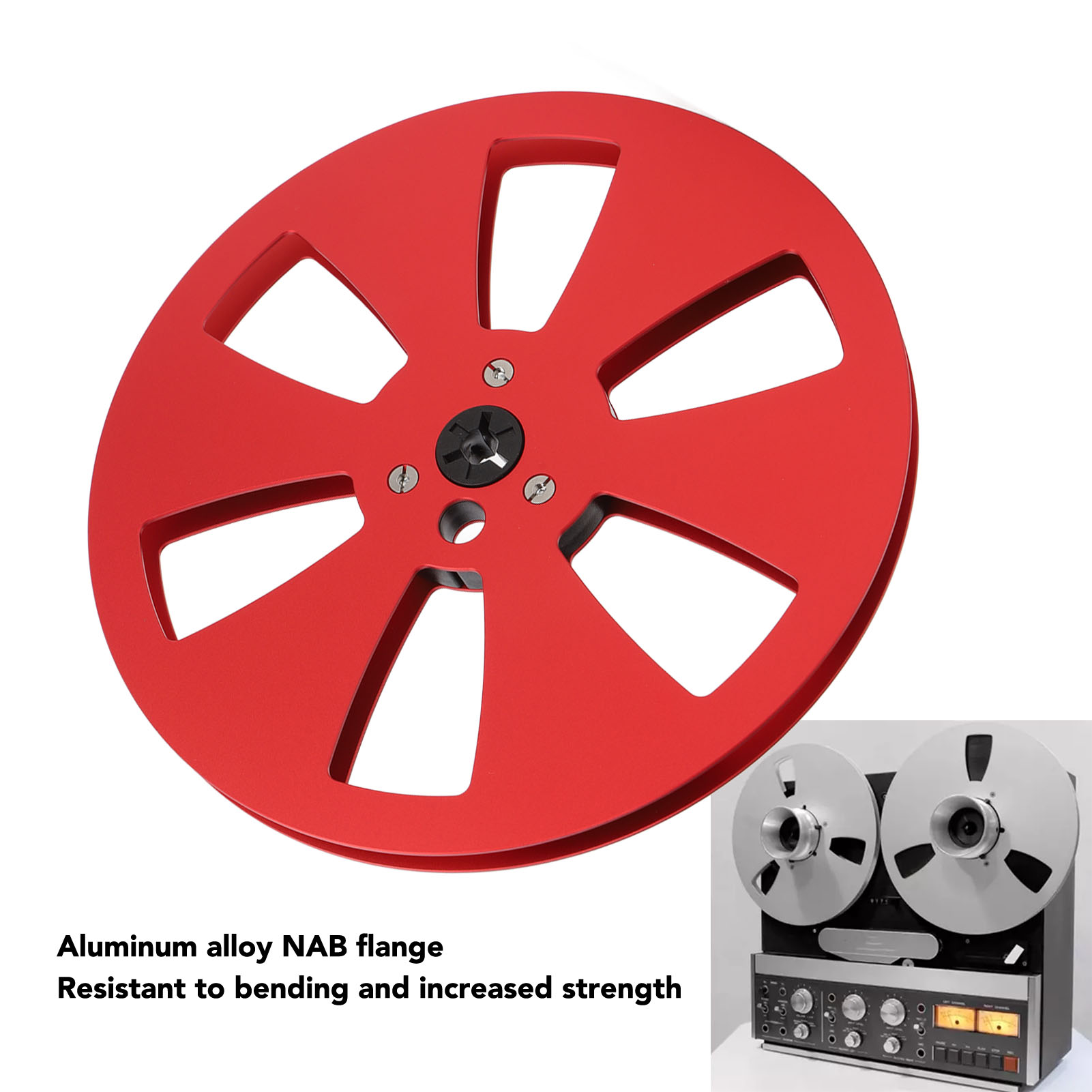 1/4 7in Empty Tape Reel 3 Holes Universal Fit Open Reel Sound Empty Takeup R NEW - Afbeelding 18 van 18
