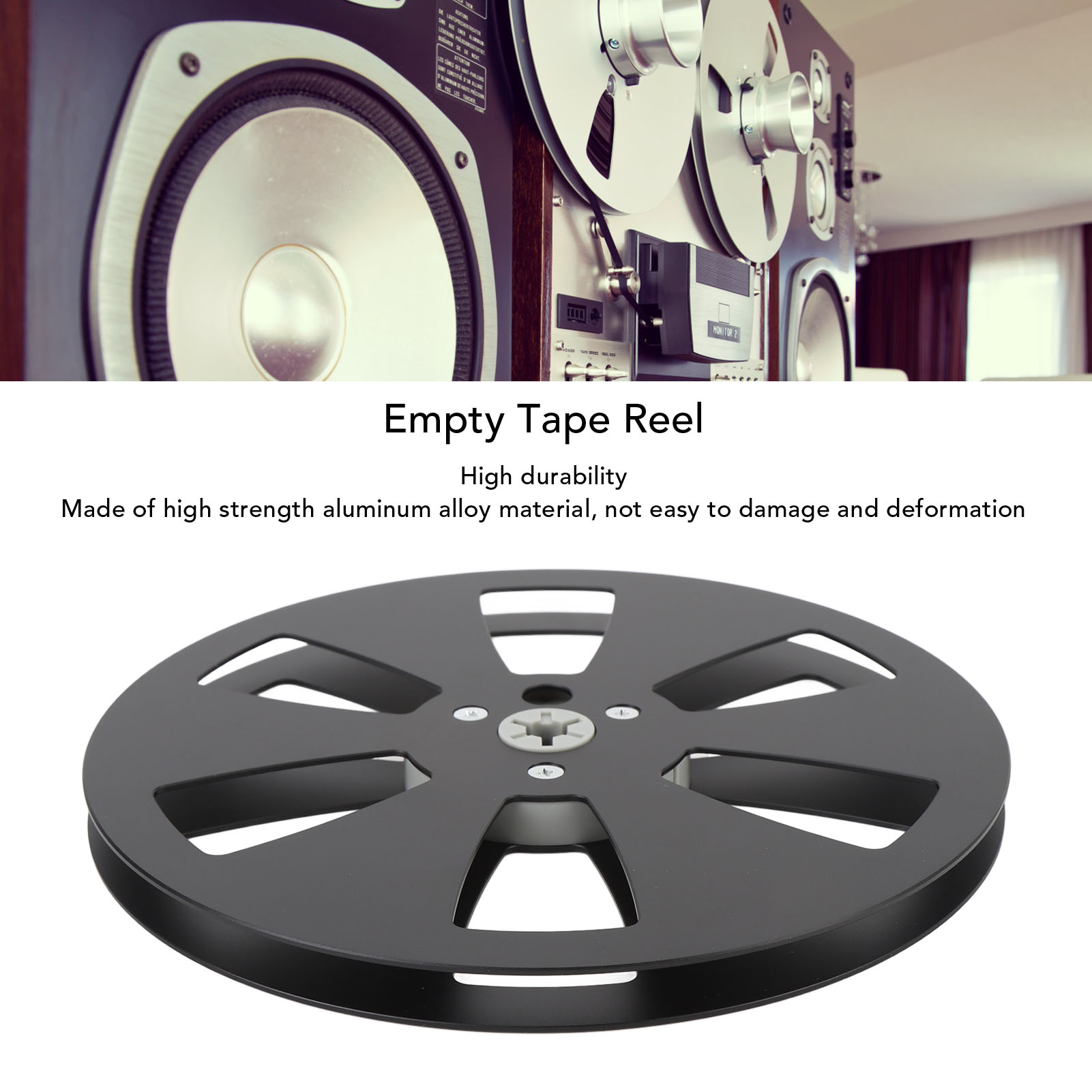 1/4in Empty Tape Reel 7in Open Reel Sound Tape Takeup Reel With 3 Hole Unive NEW - Afbeelding 18 van 21