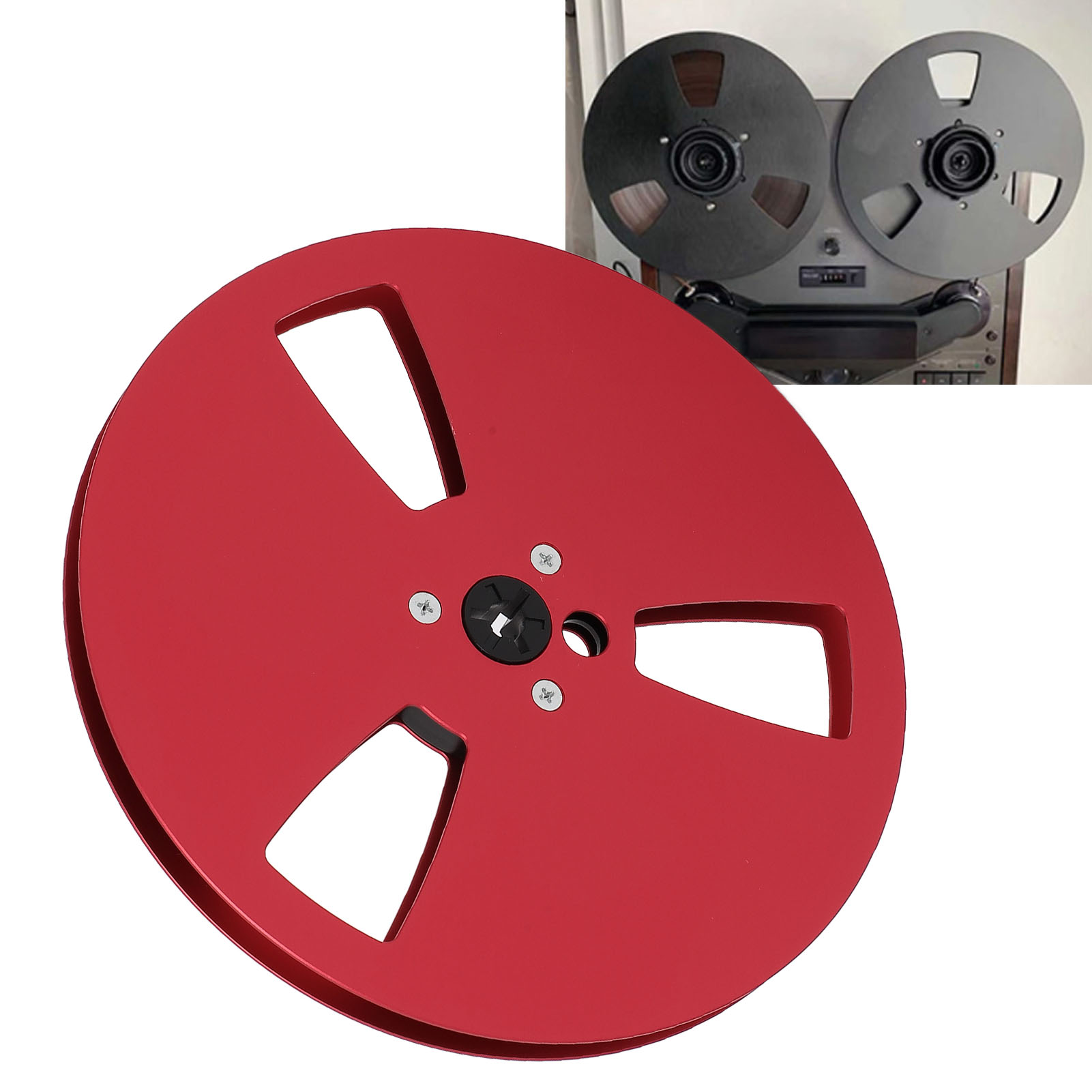 1/4 7in Empty Tape Reel 3 Holes Universal Open Sound Recording Tape Empty Re NEW - Afbeelding 18 van 27