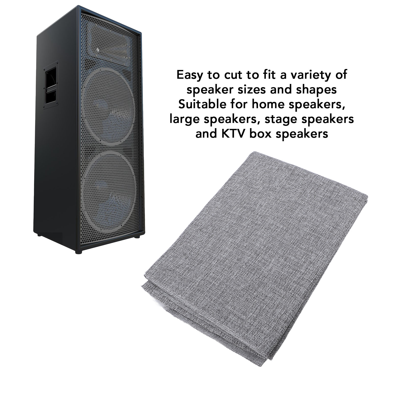 59.06 X 19.69in Speaker Grill Cloth Dust Resistant Scratchproof Protective S Kit