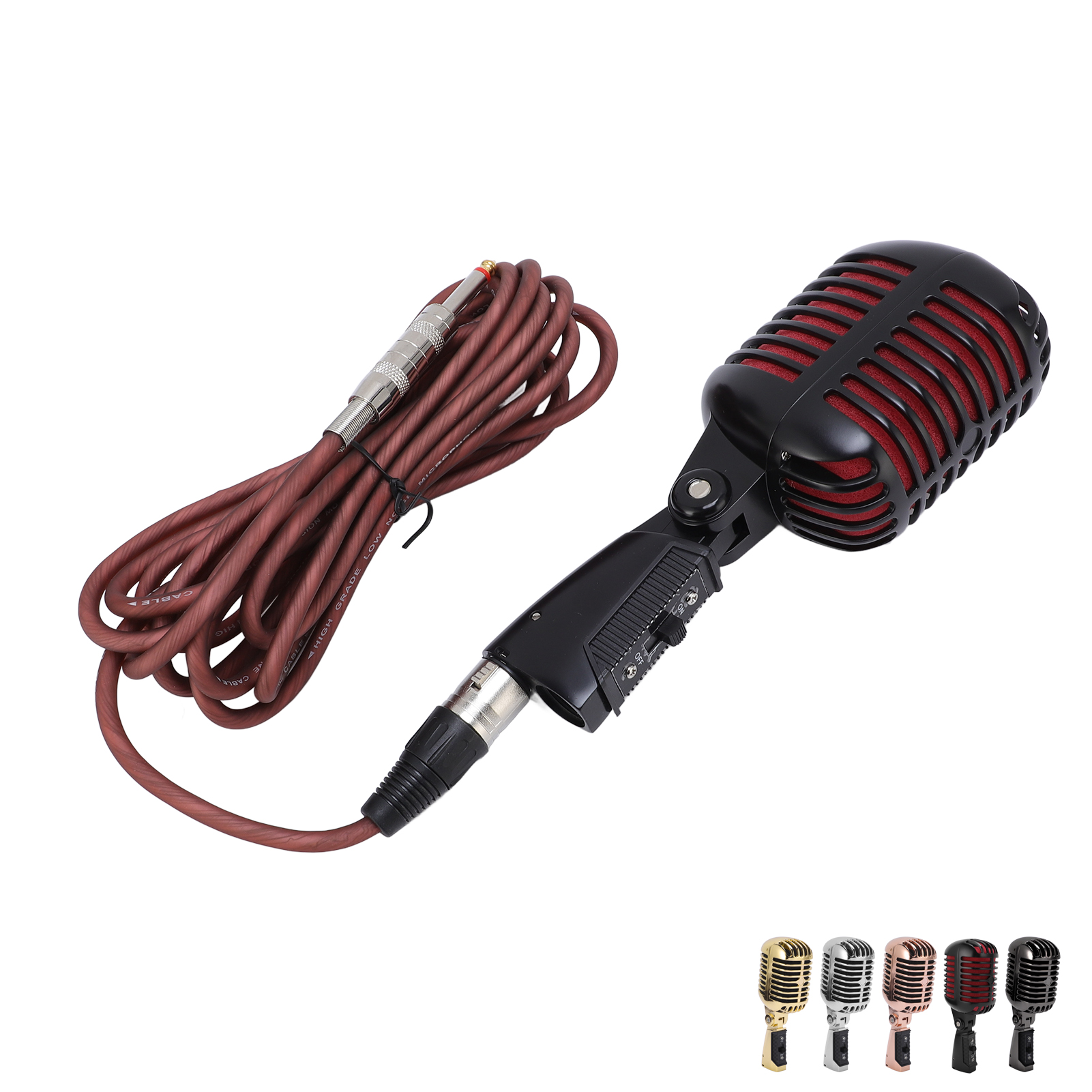 Dynamic Microphone Retro Cardioid Pickup Angle Adjustable Mic For Stage Perf New - Bild 16 von 27