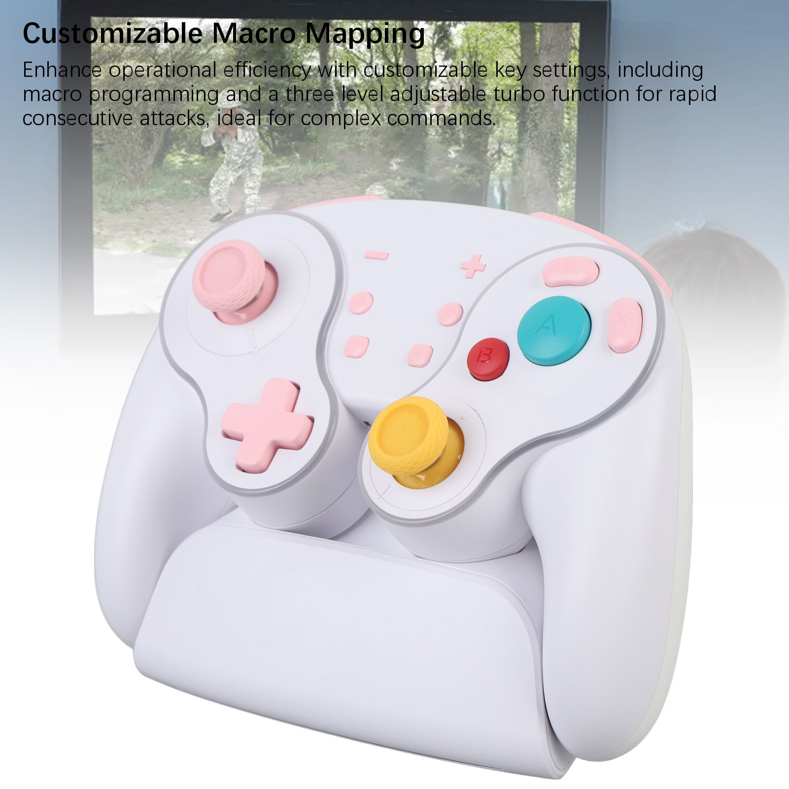 Videospiel -Controller RGB Six Axis Gyro Wireless Game Controller Mit Drahtlosen - Bild 32 von 33