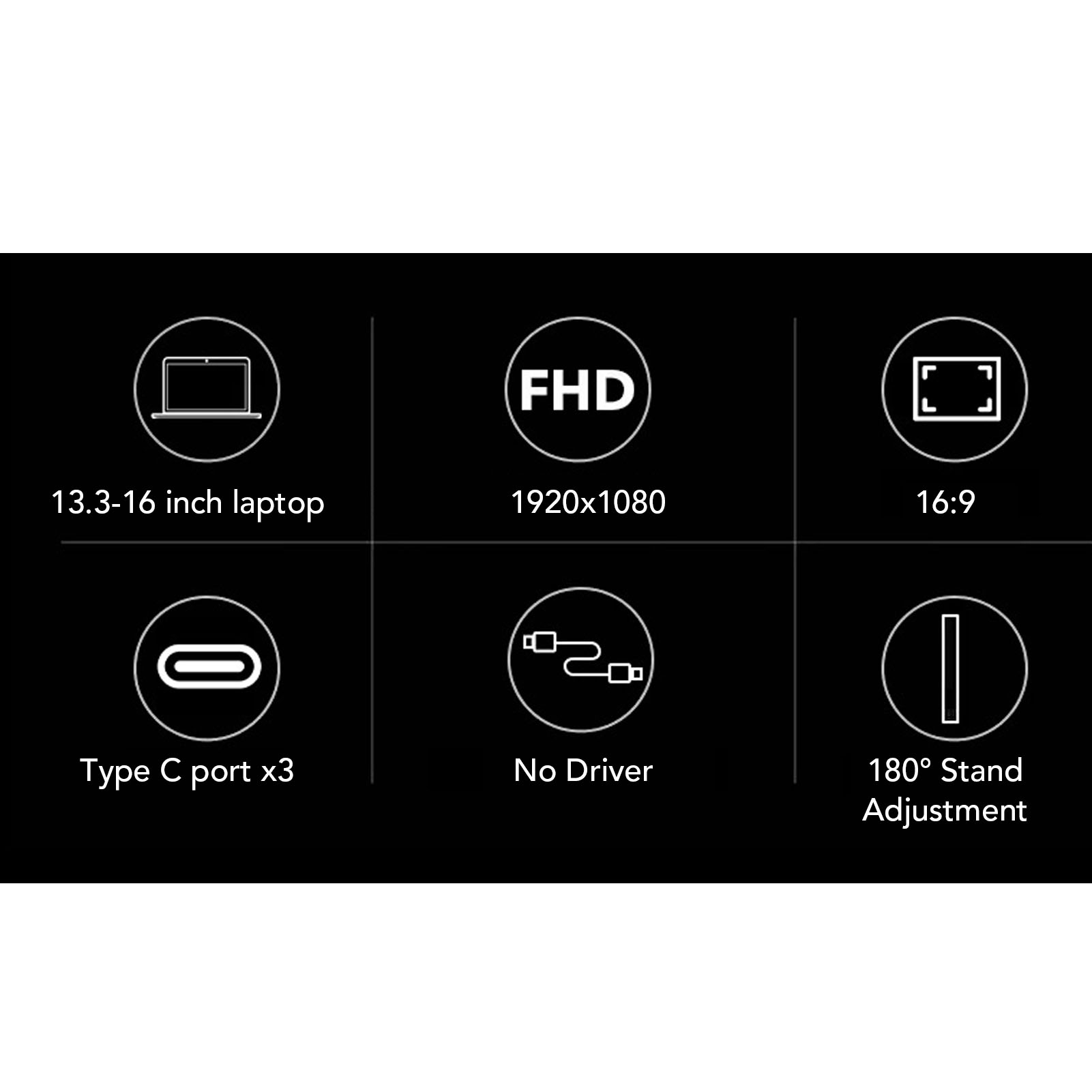 14 Inch Laptop Screen Extender FHD 1080P External Extended Screen For 13.3 Kit - Picture 31 of 33