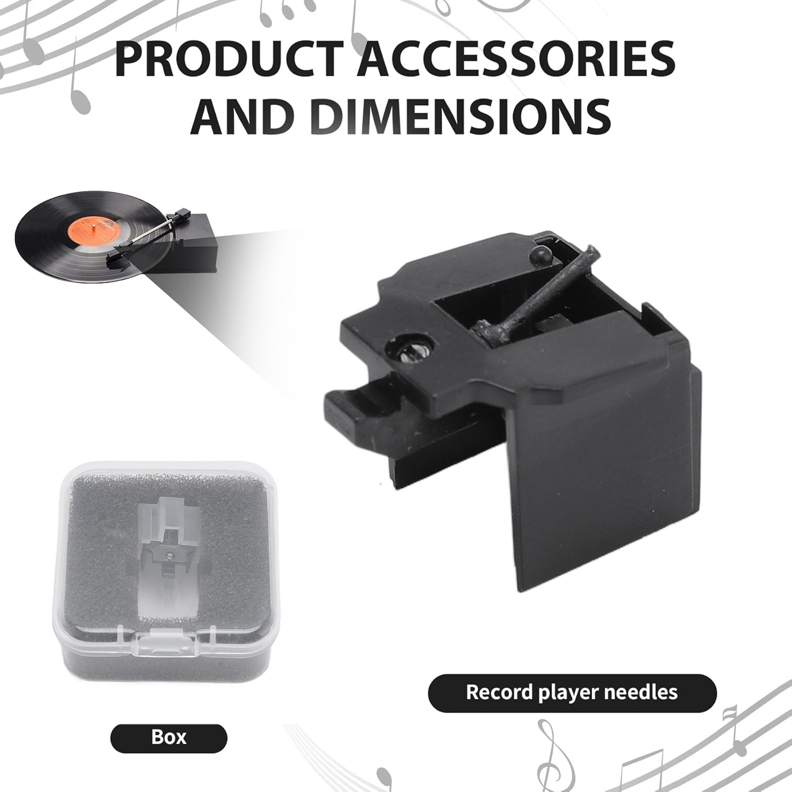 Agujas tocadiscos reducen el desgaste aguja de reemplazo para pieza AT-LP60 - Imagen 29 de 30
