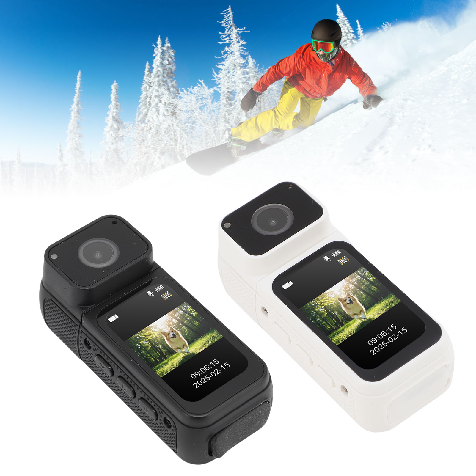 Body Worn Camera Portable POV Recording 64GB 2.7K 180° Rotatable Magnetic Ha NEW - Afbeelding 14 van 18