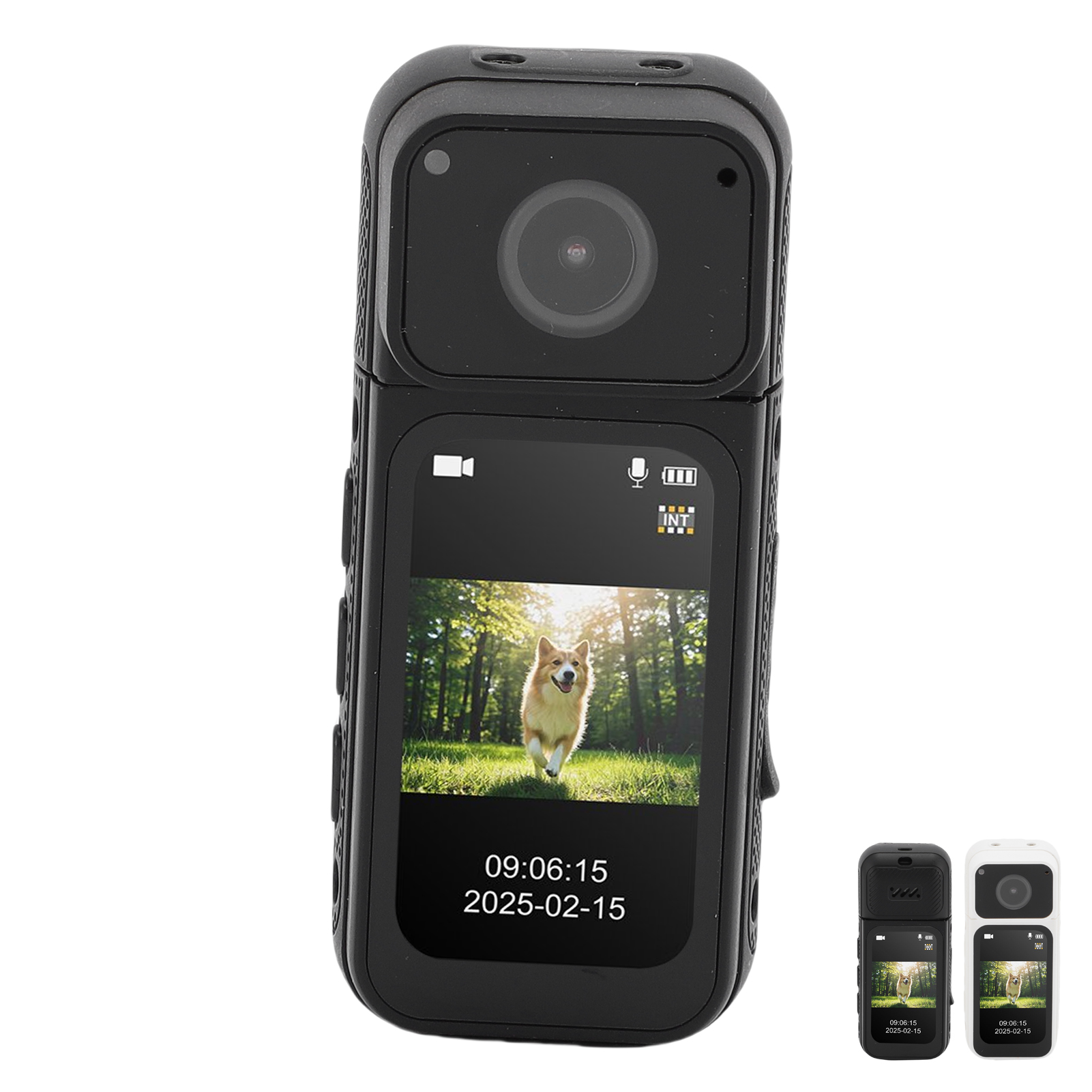 Body Worn Camera Portable POV Recording 64GB 2.7K 180° Rotatable Magnetic Ha NEW - Afbeelding 16 van 18