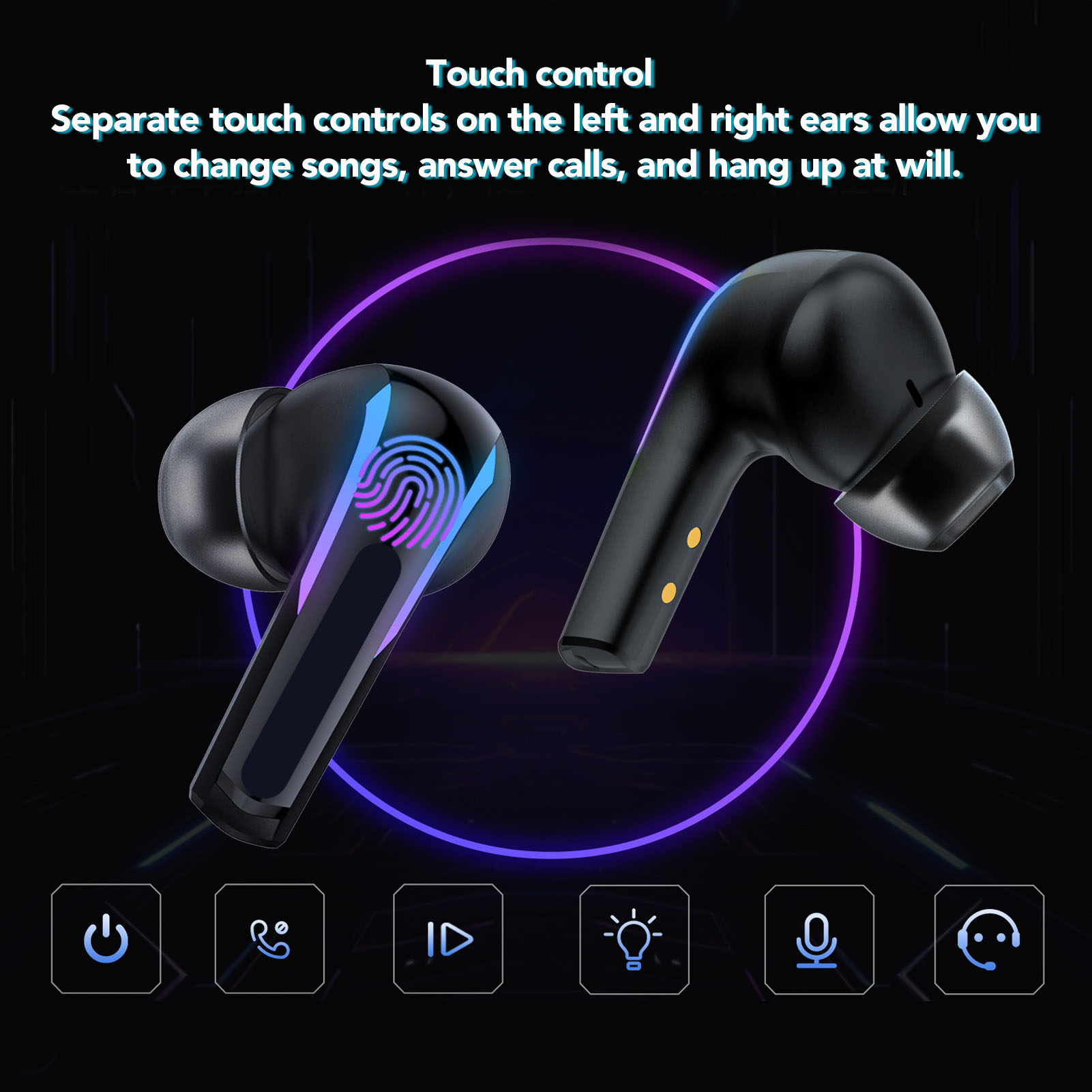 New Wireless Earbuds With ENC Mic 2.4GHz 3D Stereo BT 5.3 Headphones With USB C - Picture 15 of 18
