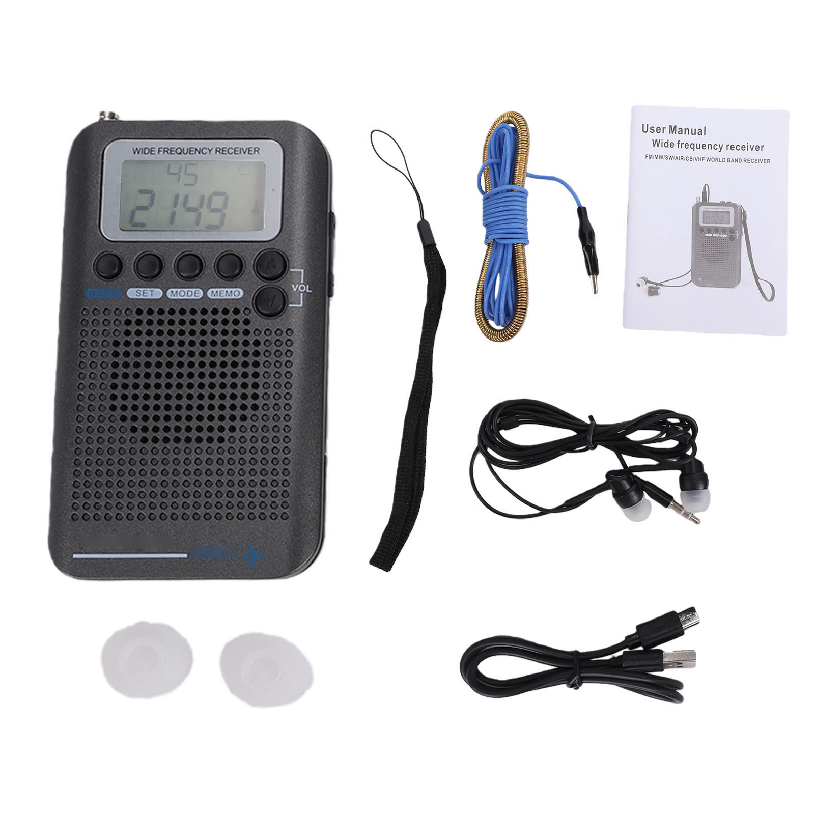Air Band Radio Receiver AM FM CB SW VHF Full Band Handheld