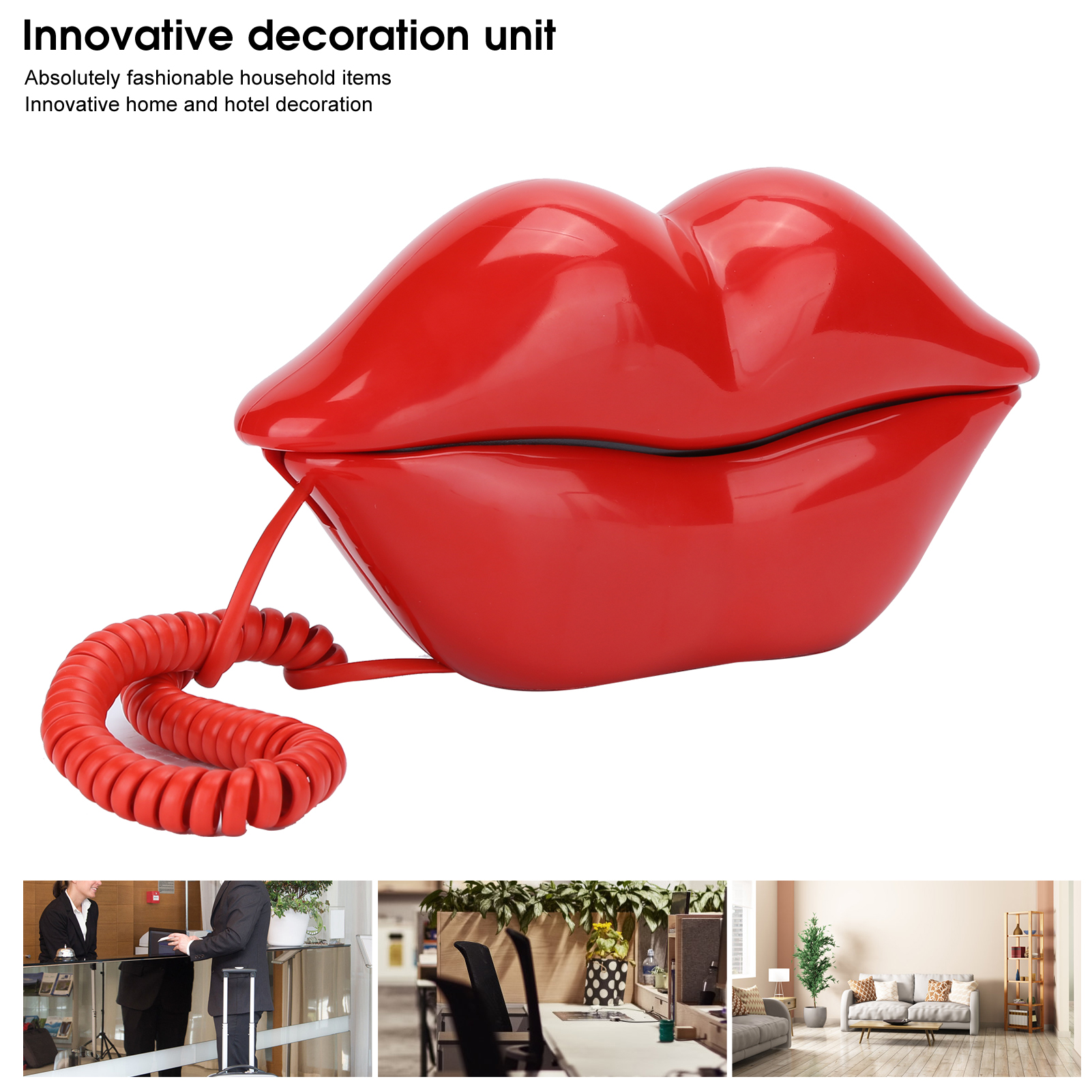 WX‑3016 Fashionable Funny Home Lip Telephone Number Storage Function With US/ FY - Zdjęcie 10 z 14