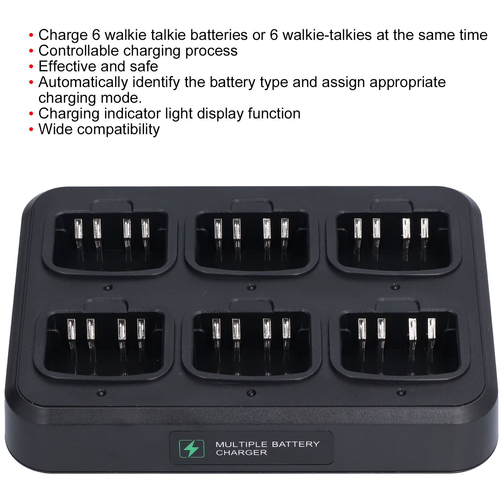 Walkie Talkie Charger ABS Walkie Talkie Charger 6‑Unit Charging Dock For WPLN FY - Zdjęcie 27 z 28