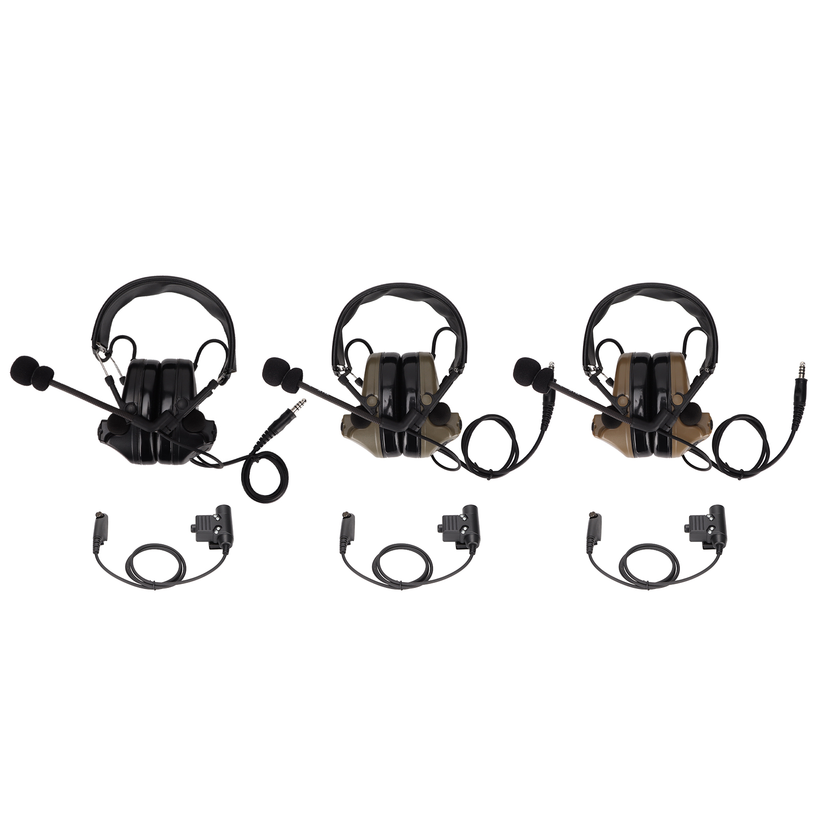 Military Headphones Standard 7.1mm Plug Ear Prot-ection Earmuff With U94 PTT SAL - Zdjęcie 26 z 31