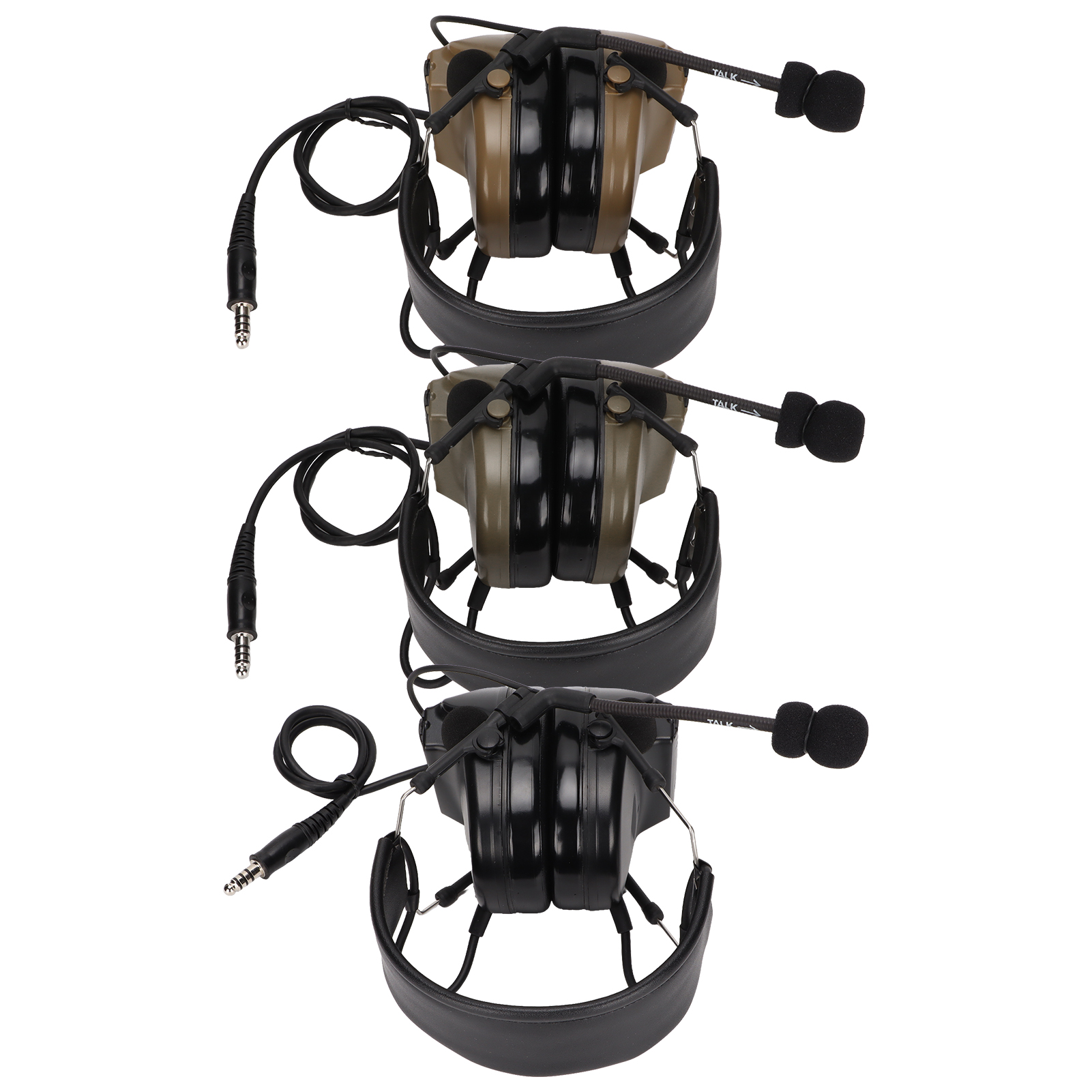 Military Headphones Standard 7.1mm Plug Ear Prot-ection Earmuff With U94 PTT FY - Zdjęcie 24 z 31