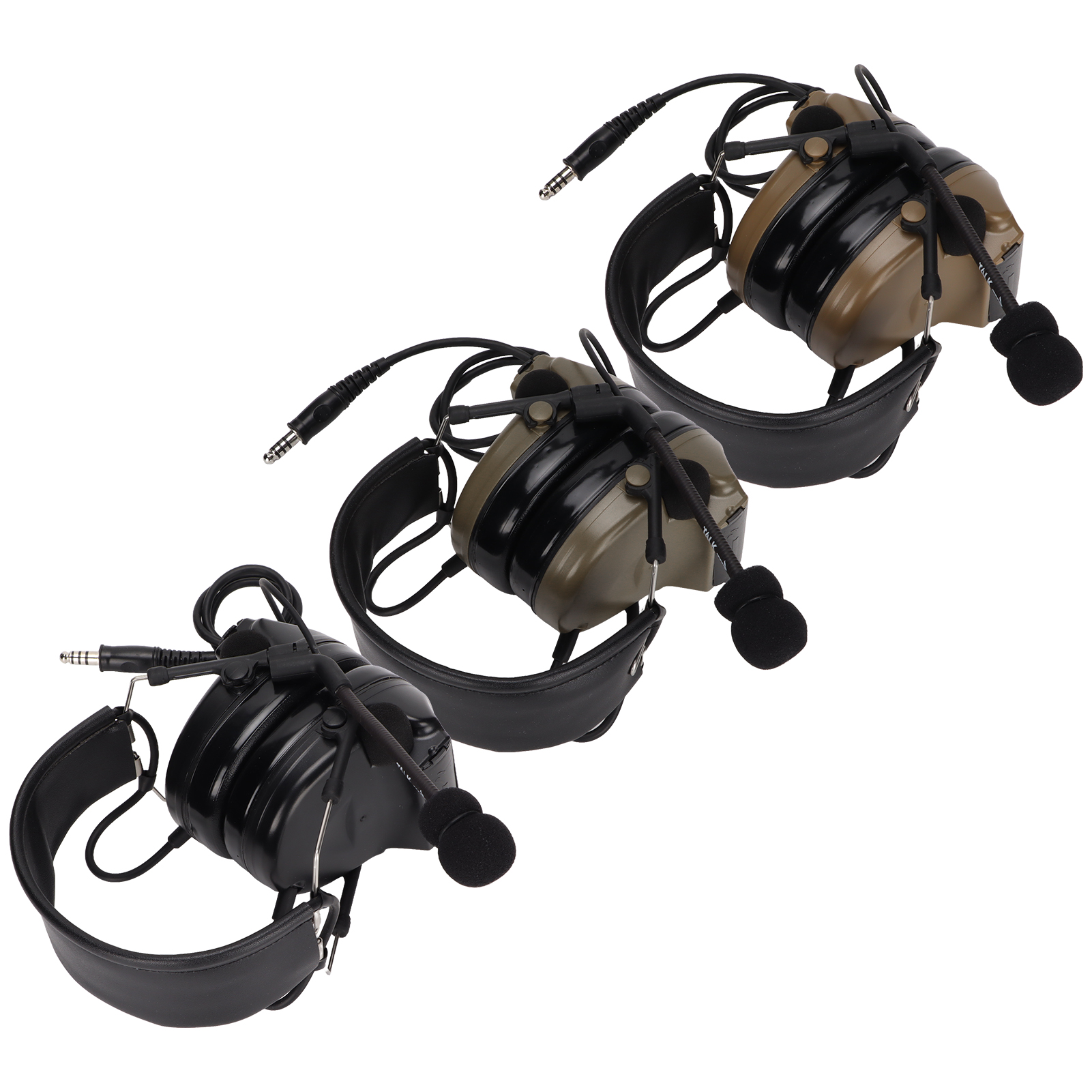 Military Headphones Standard 7.1mm Plug Ear Prot-ection Earmuff With U94 PTT SAL - Zdjęcie 30 z 31