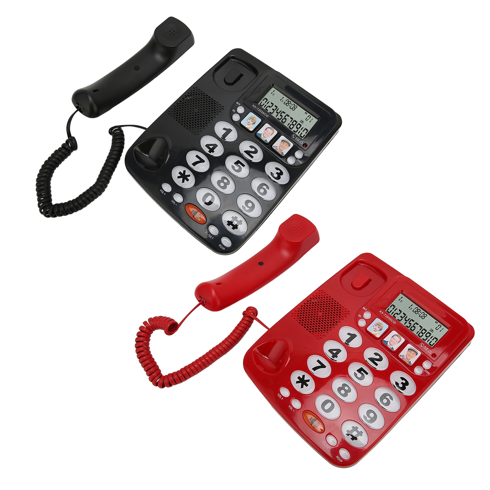 Corded Telephone Caller ID Adjustable Ringtone Mute Shortcuts Storage Desk L SAL - Zdjęcie 23 z 28