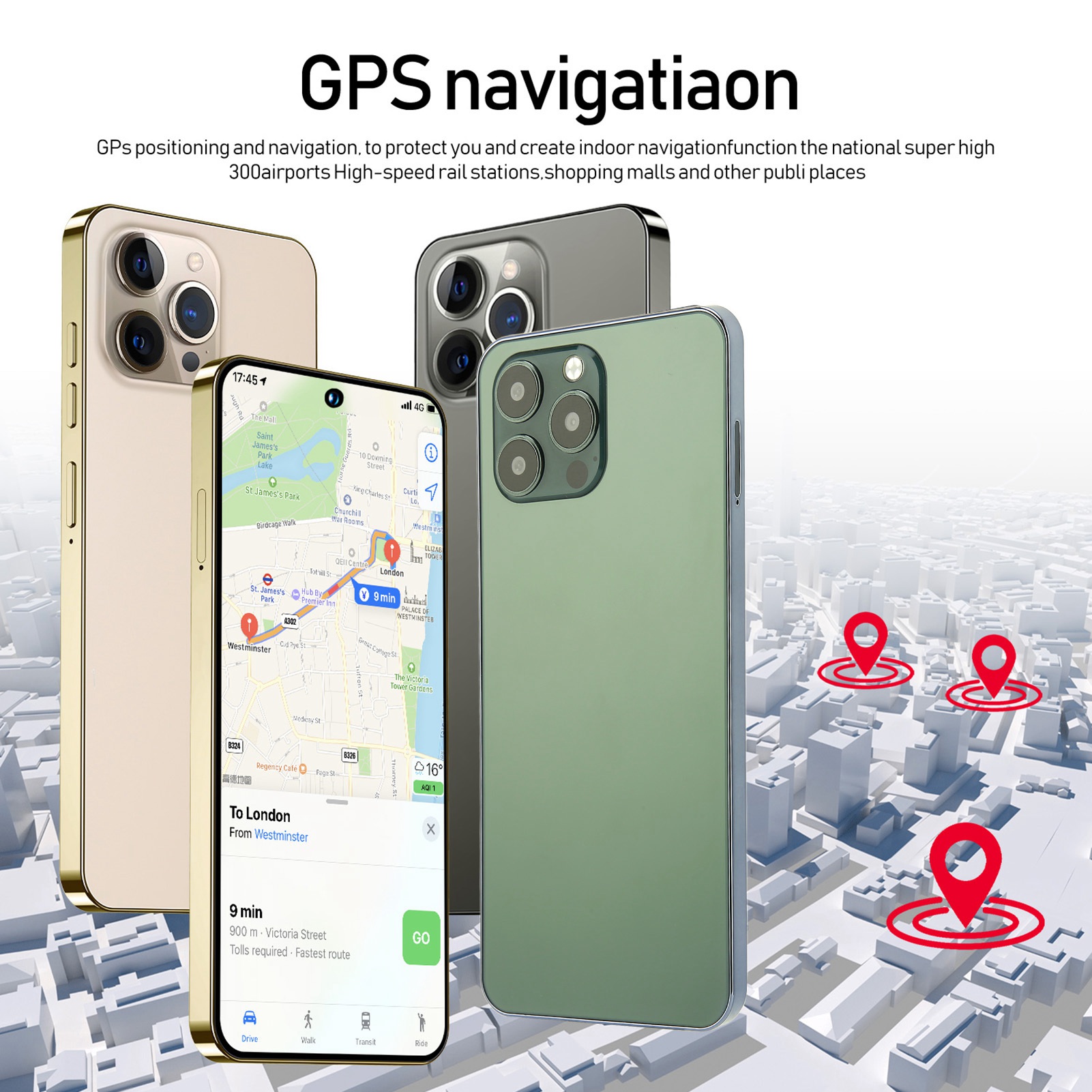 I14 Pro 6.7in 4G Phone For Andr-oid 12 4GB 128GB Cell Phone With 4000mAh NEW - Imagen 15 de 21