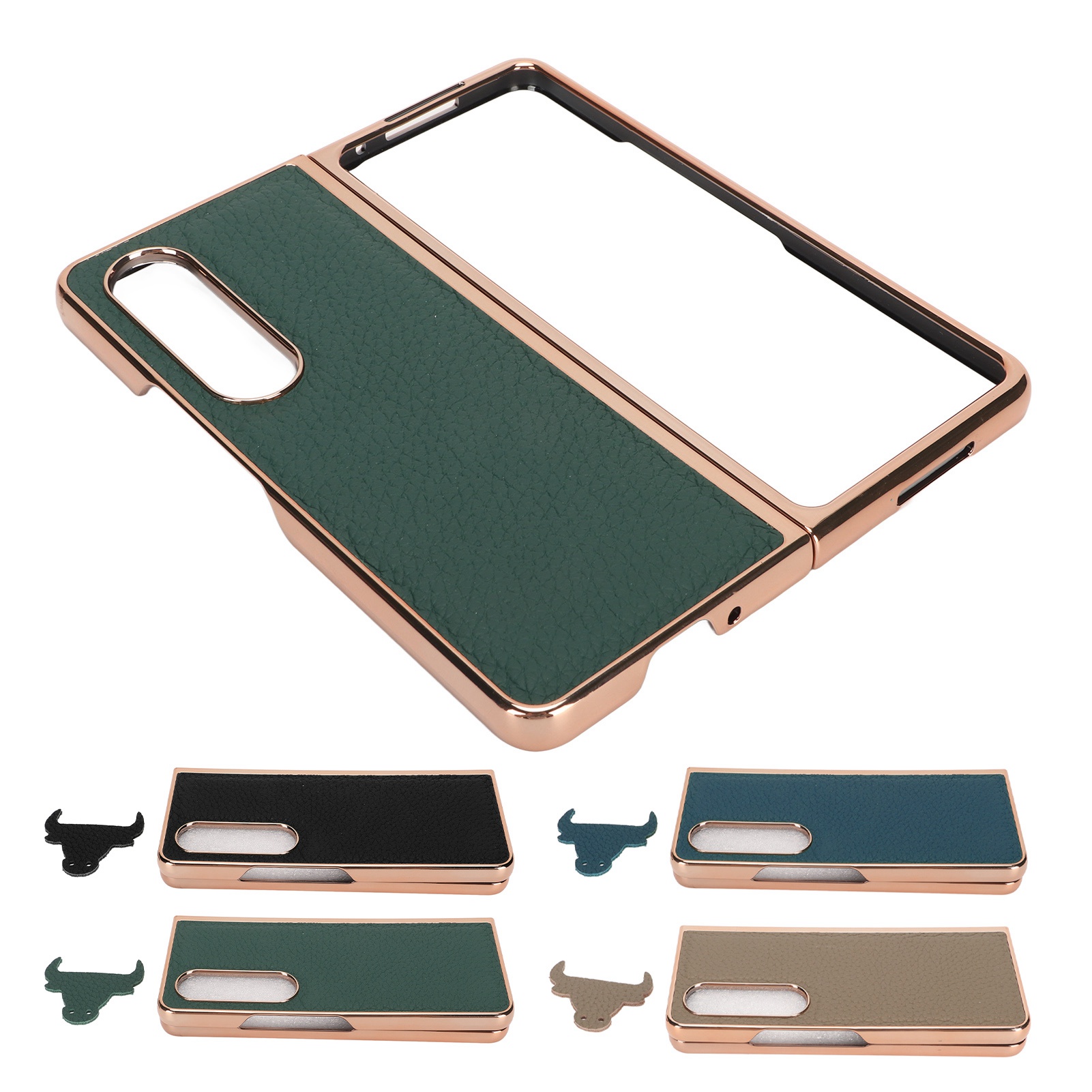 Folding Phone Case For Samsung Z Fold 4 Nano Electroplated Leather St SG5 - Zdjęcie 31 z 34