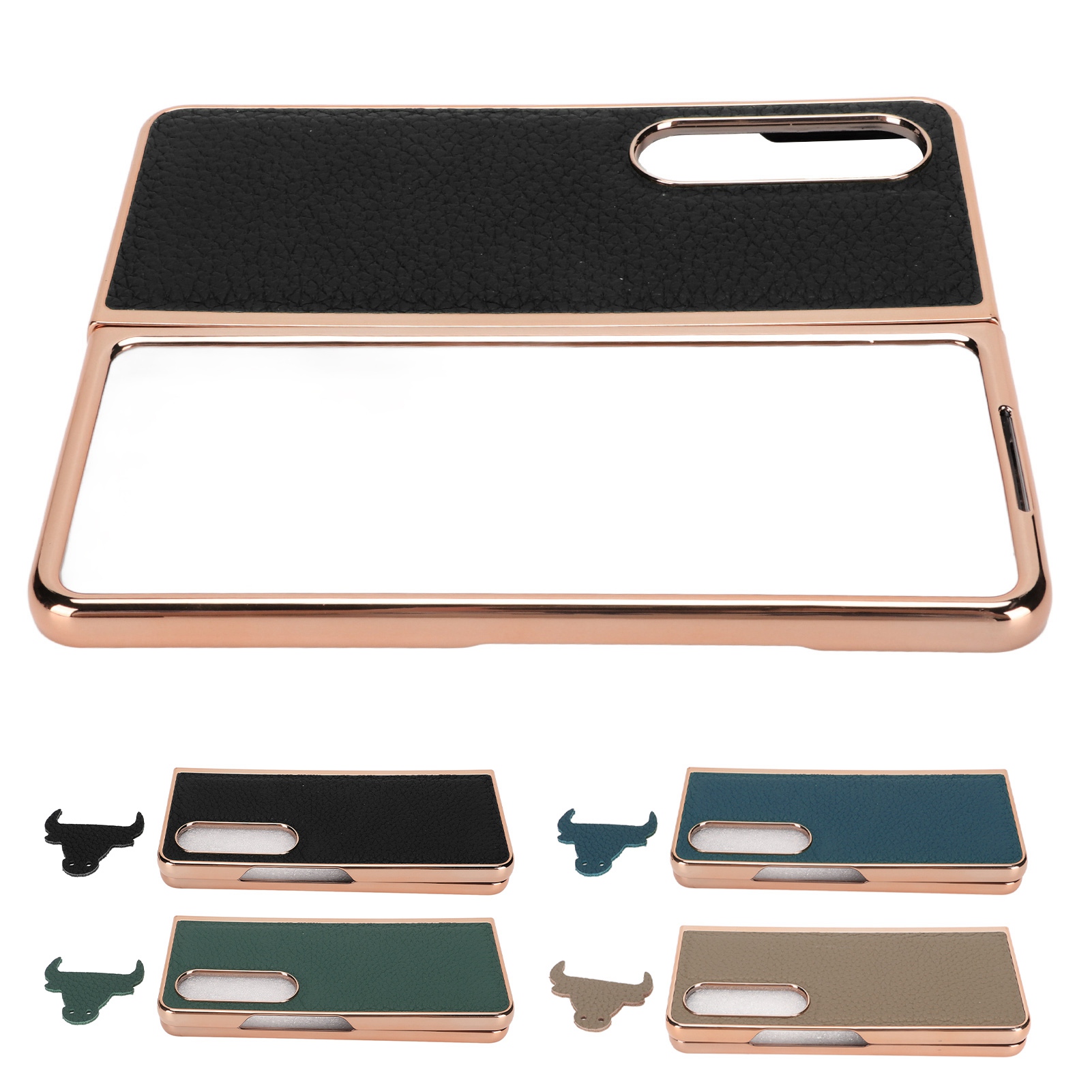 Folding Phone Case For Samsung Z Fold 4 Nano Electroplated Leather St SG5 - Zdjęcie 34 z 34