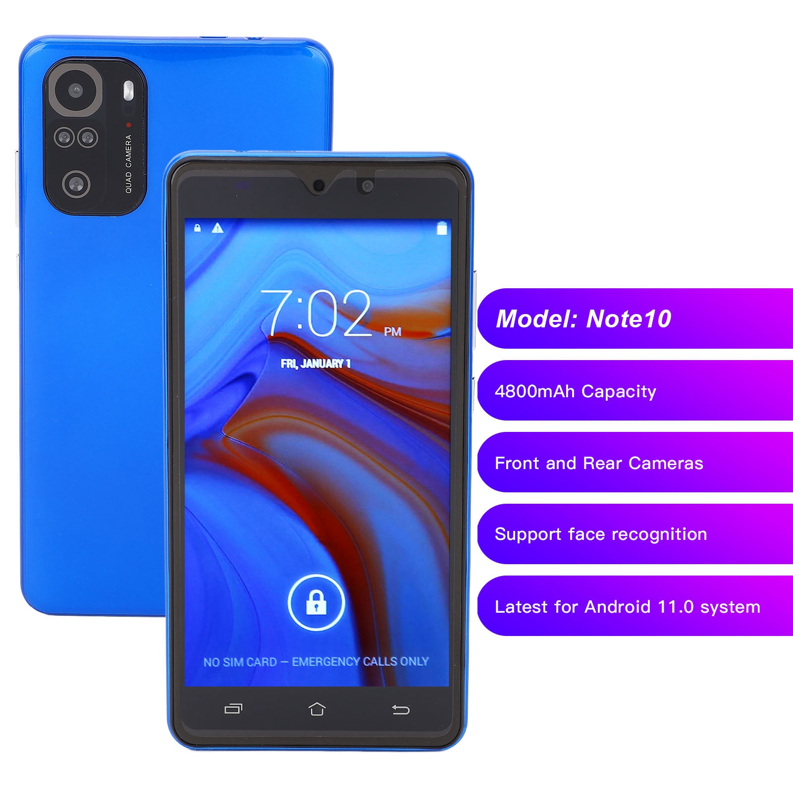 5.0in Smartphone 2GB+16GB Support 2.4G 5G WiFi Octa Core 1920x1080 Dual SIM Fit - Picture 18 of 18