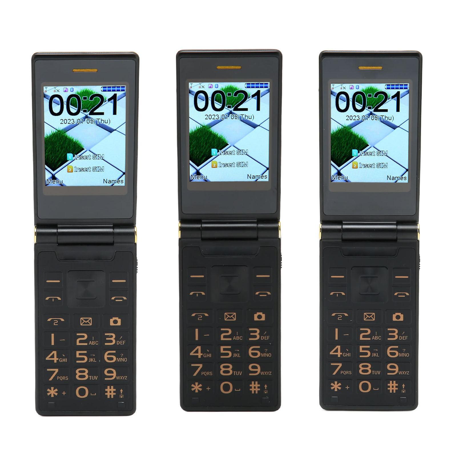 Telefon komórkowy dla seniorów 3 cale podwójny ekran 2G Flip Style Dual SIM gniazda 5900mAh Unlo FY - Zdjęcie 26 z 33