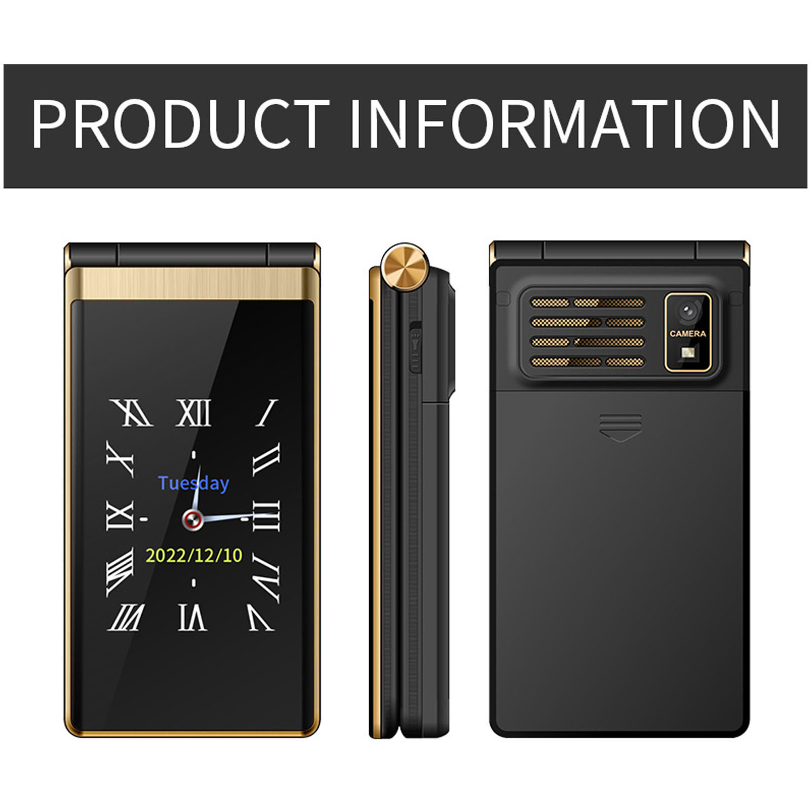 Telefon komórkowy dla seniorów 3 cale podwójny ekran 2G Flip Style Dual SIM gniazda 5900mAh Unlo CB - Zdjęcie 31 z 33