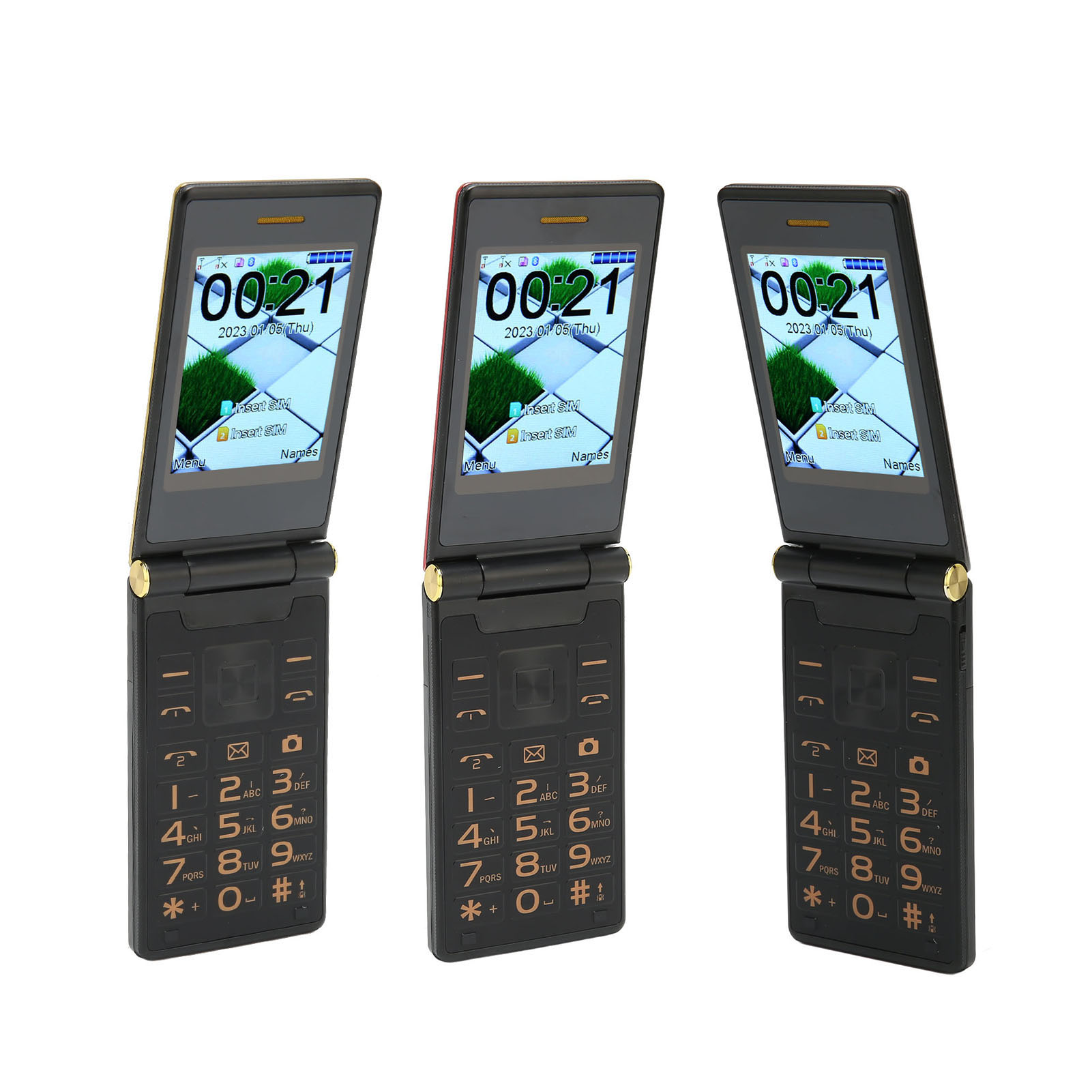 Telefon komórkowy dla seniorów 3 cale podwójny ekran 2G Flip Style Dual SIM gniazda 5900mAh Unlo CB - Zdjęcie 26 z 33