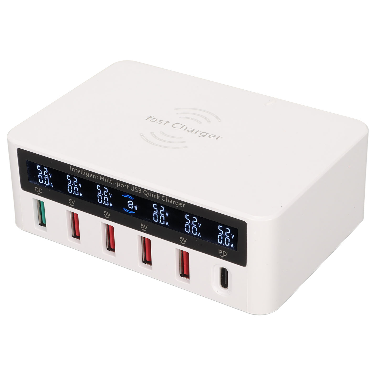 6 Port USB Charging Station 100W Wireless Fast Charging Multi Port USB Hub C SD3 - Picture 16 of 18