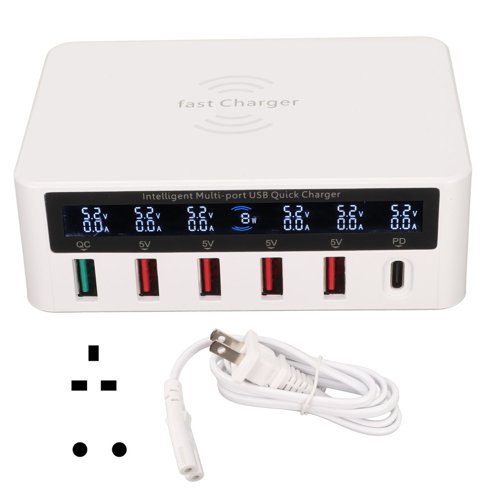 6 Port USB Charging Station 100W Wireless Fast Charging Multi Port USB Hub C SD3 - Picture 17 of 18