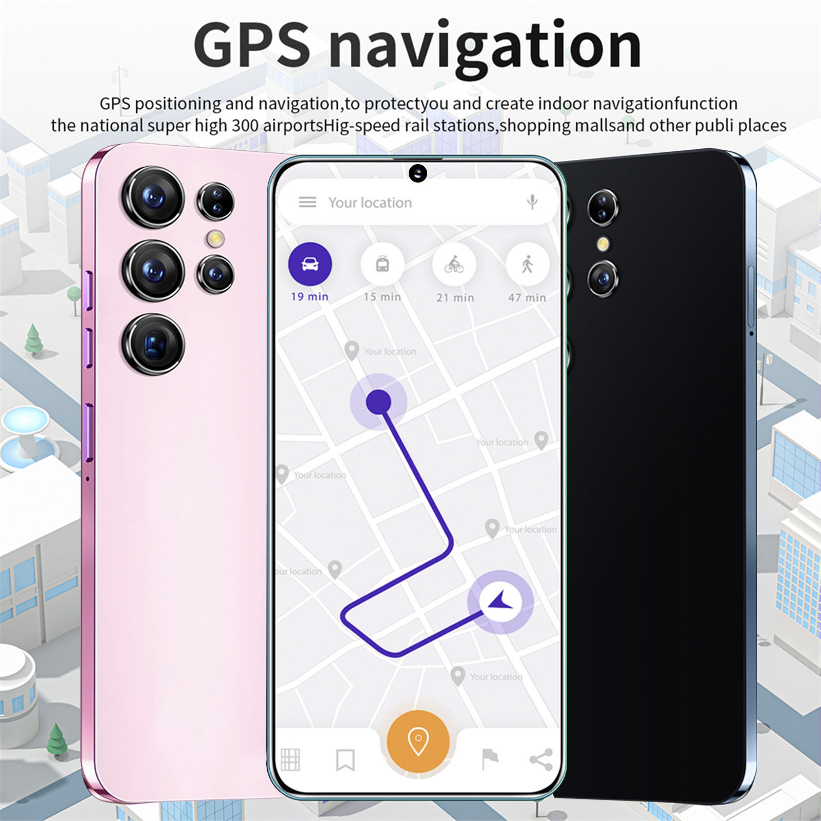 S23 Ultra 6.6in Smartphone For Andriod 10.0 4GB 64GB Cellphone WiFi 2280x320 Hot - Photo 13/21