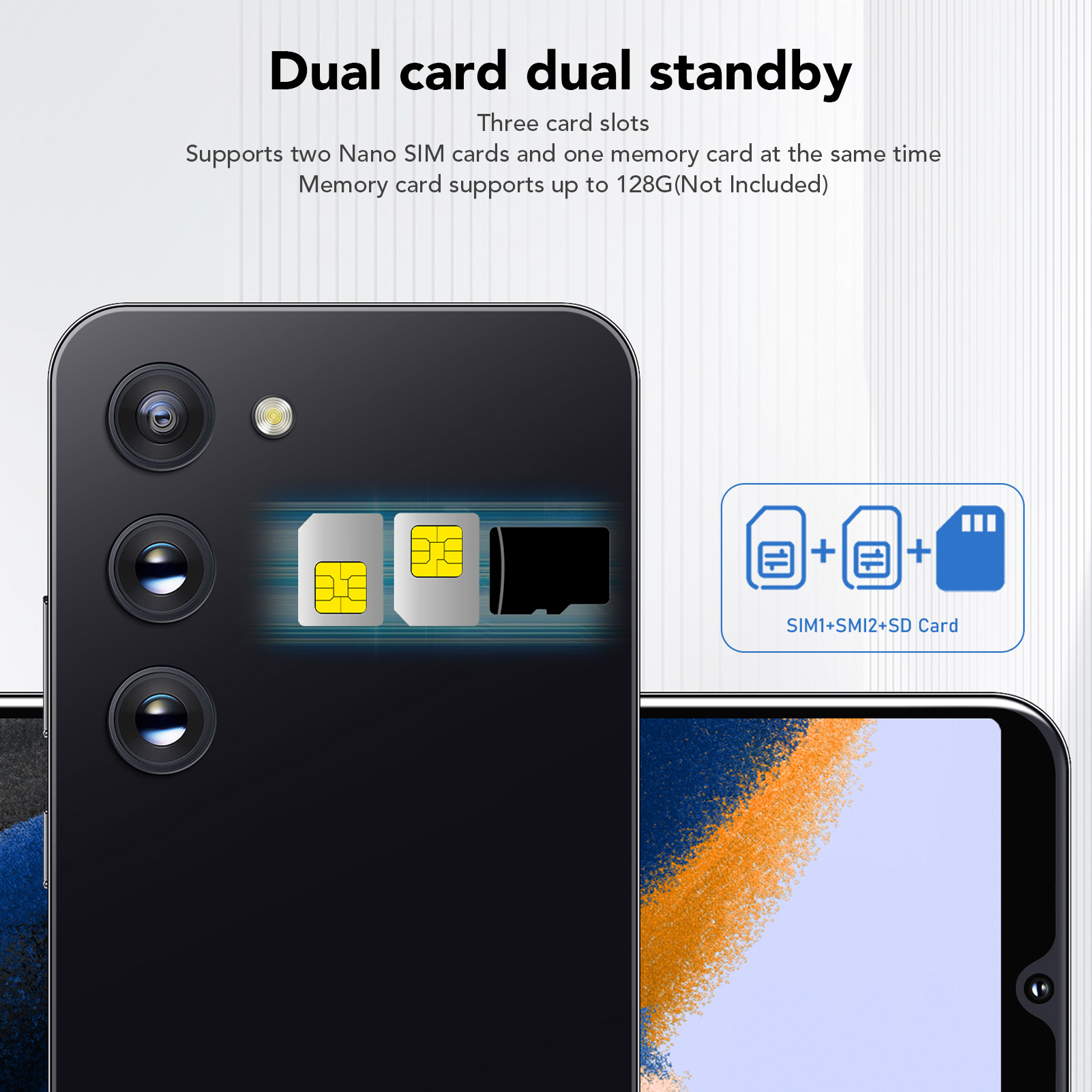 New 5.0in Smart Phone 2GB RAM 16GB ROM Front 2MP Rear 5MP Face Recognition Unloc - Picture 15 of 21