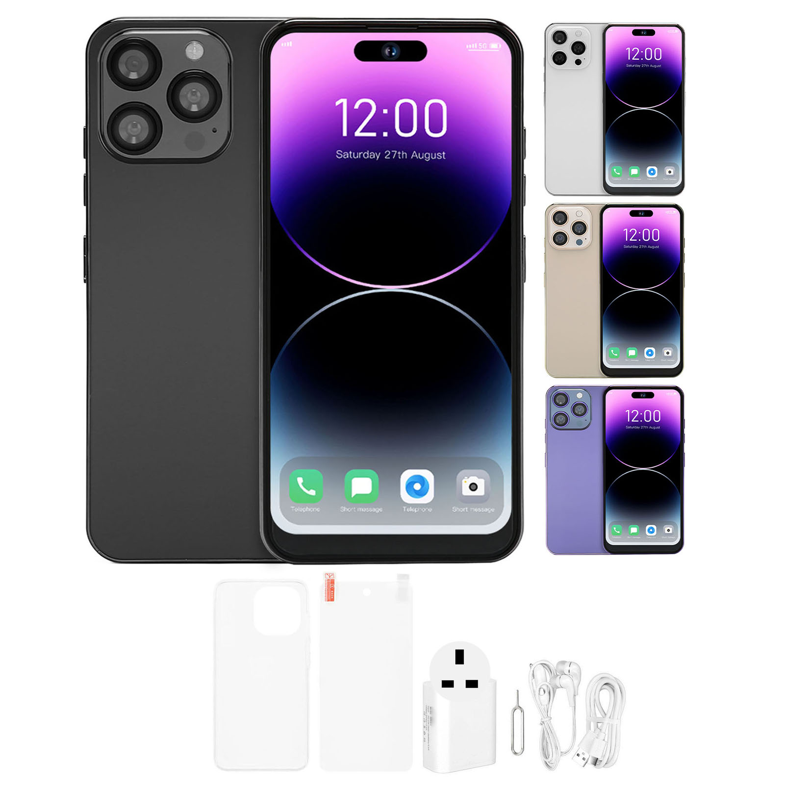 I14promax Smartphone For Andr-oid 10.0 6.6in Screen 4GLTE 5GWiFi 4GB RAM 64G BEA - Picture 17 of 21