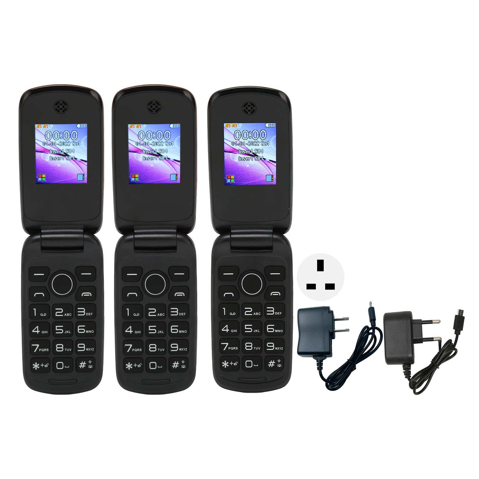 2G Flip Phone Dual SIM 1200mAh Dual SIM Flip Phone 1.77in Color Display Scre TPG