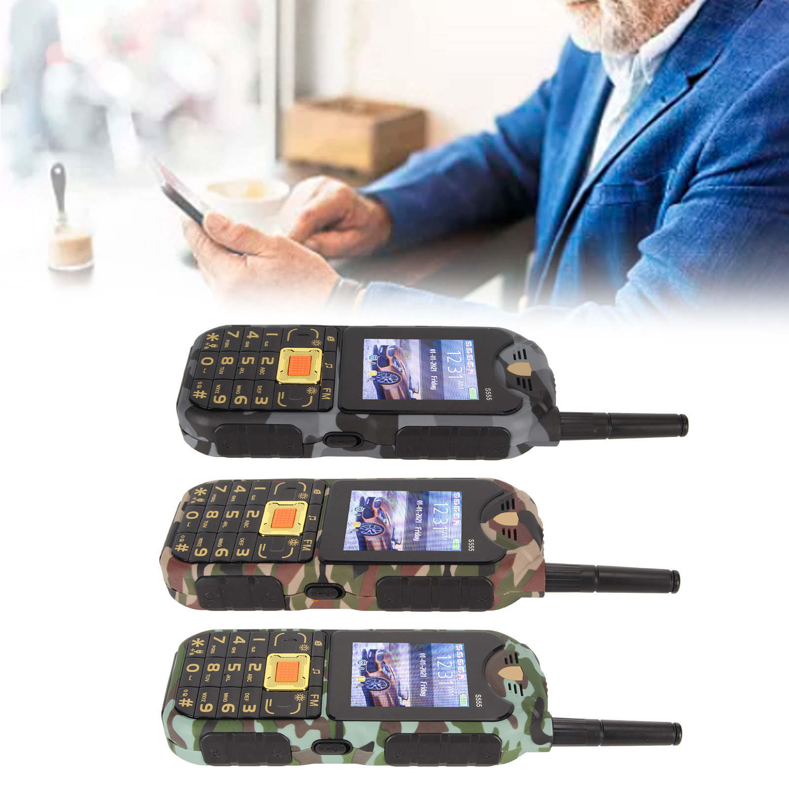 S555 2G Phone Unlocked For Elderly Big Button 2.2 Inch Senior Basic Phone Hi PLM - Picture 17 of 21