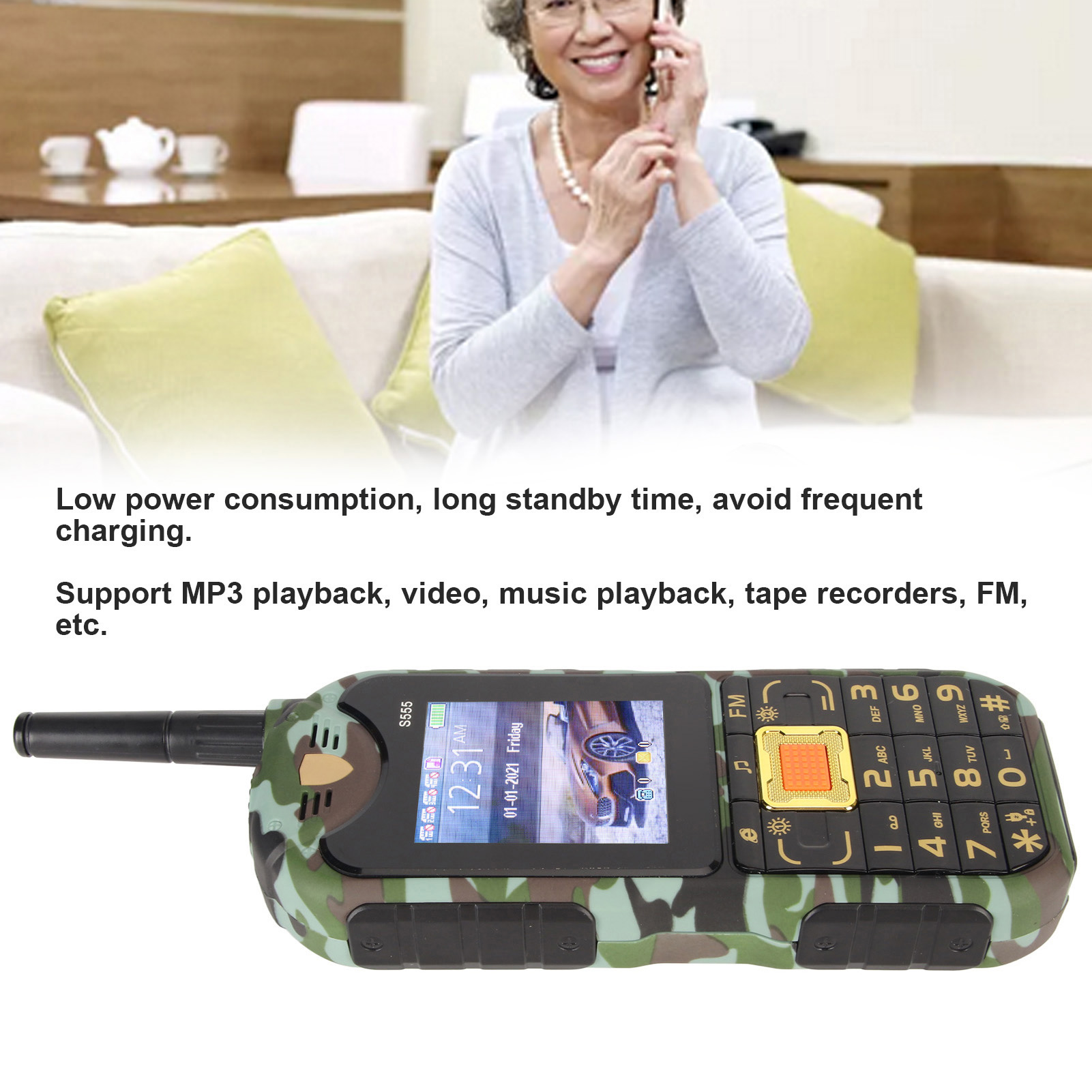 S555 2G Phone Unlocked For Elderly Big Button 2.2 Inch Senior Basic Phone Hi PLM - Picture 21 of 21