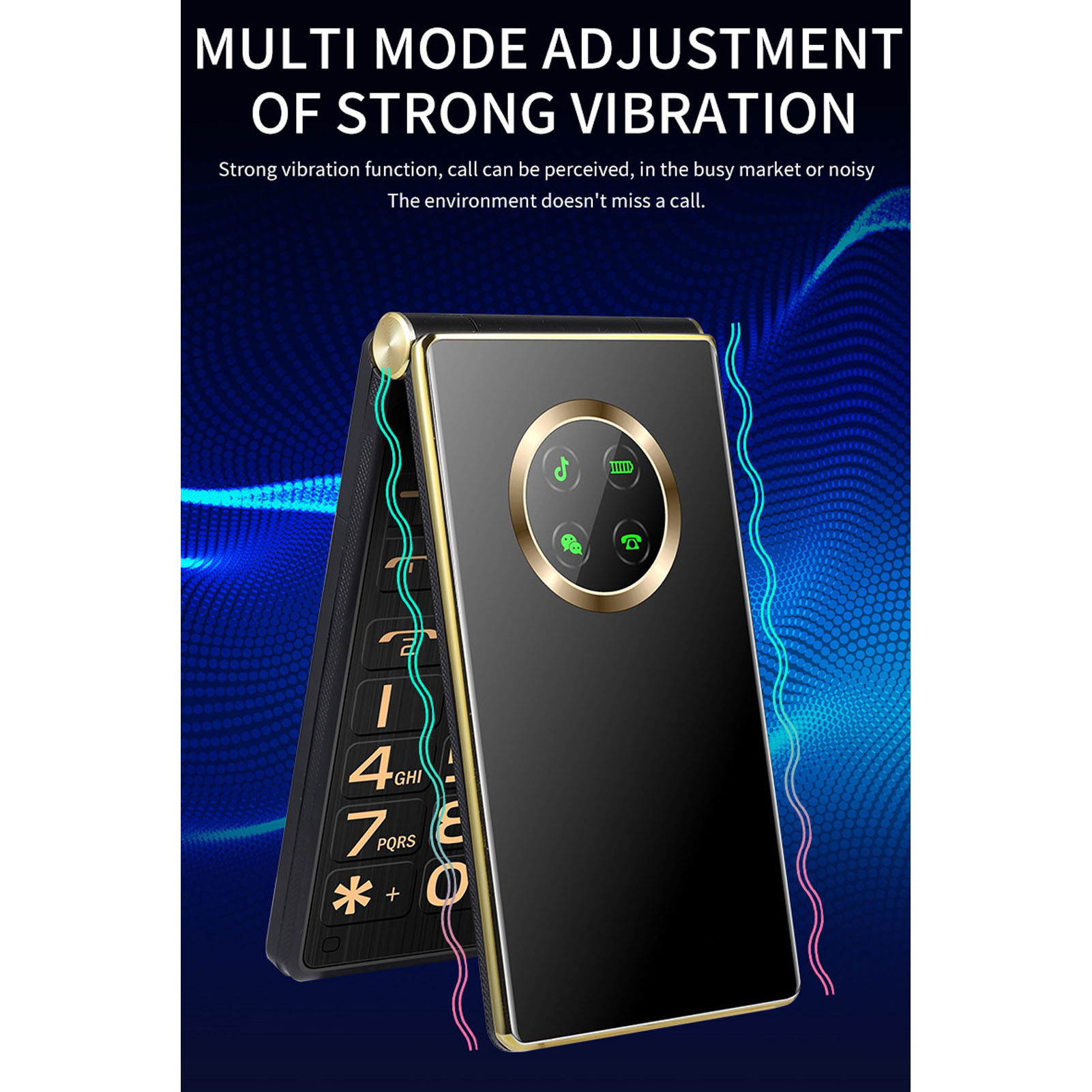 New 2G Big Button Flip Phone Dual SIM Cards 5900mAh Unlocked Flip Phone For Seni - Picture 27 of 27