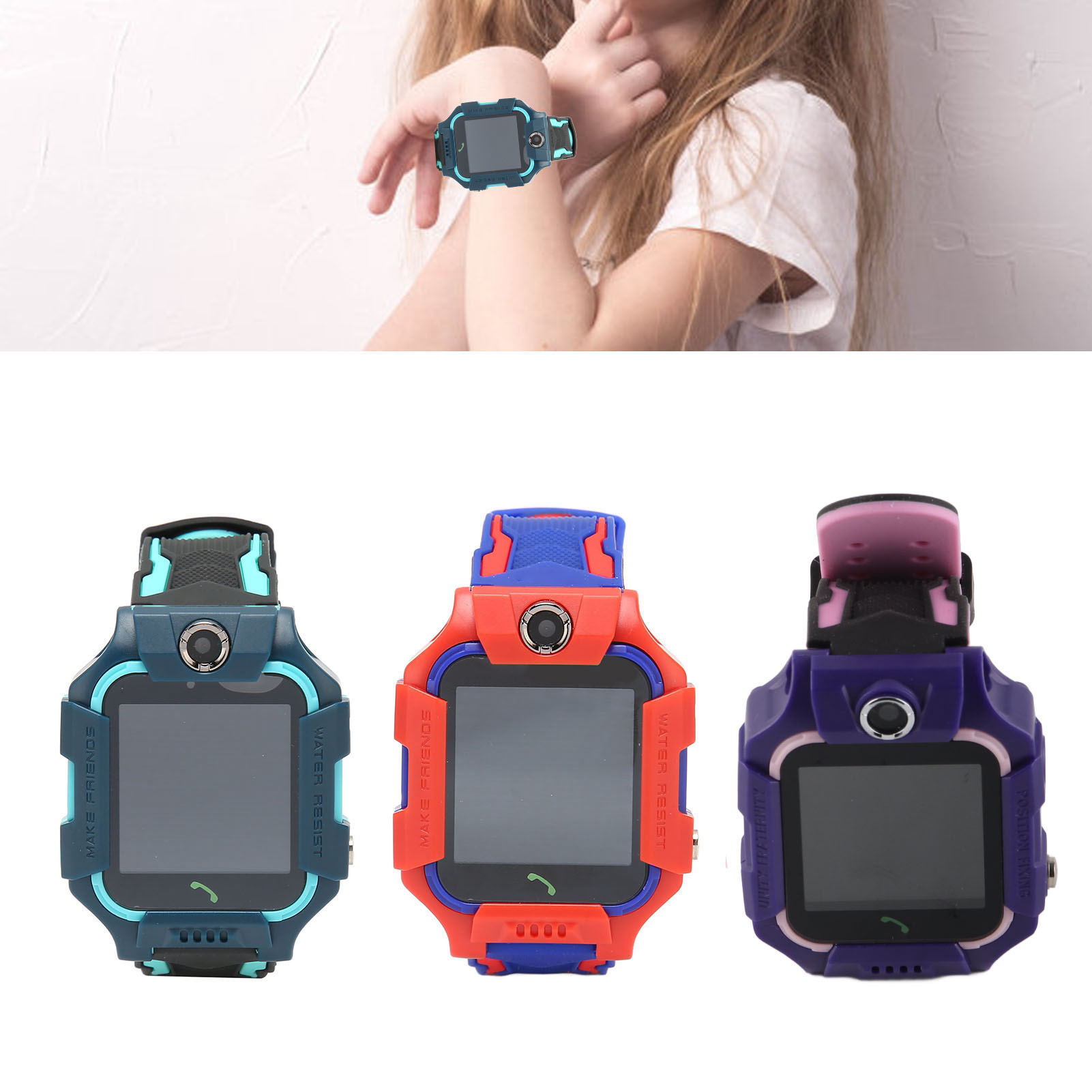 Kids Smartwatch 1.44in HD Color Touch Screen 2G GSM Cell Phone Intelligent W NEW - Afbeelding 20 van 21