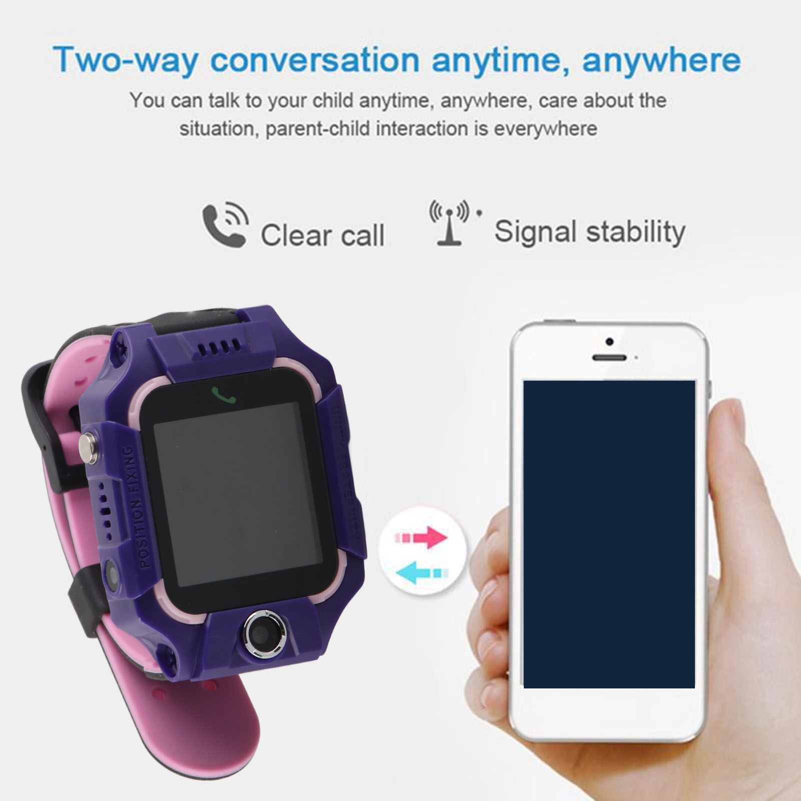 Kids Smartwatch 1.44in HD Color Touch Screen 2G GSM Cell Phone Intelligent W NEW - Afbeelding 16 van 21
