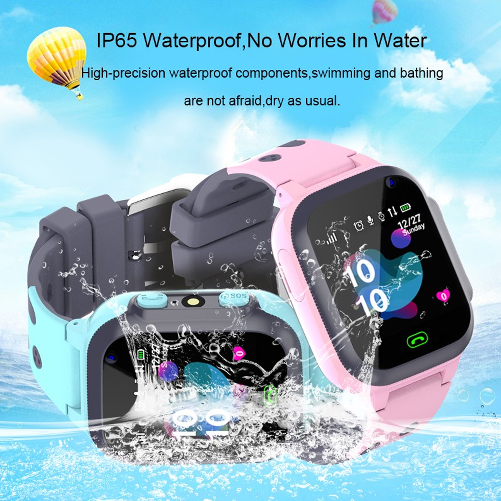 Kids Smartwatch 1.44in Color Touch Screen Children 2G GSM Phone Hot