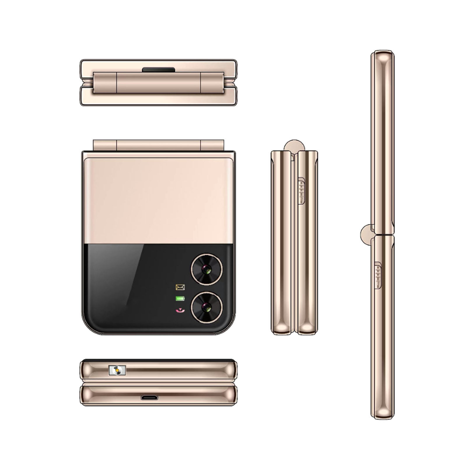 Flip 2G Phone 2.6in Senior Cellphone 2 Screen 1.3MP 4 SIM Cards Standby Big B CT - Picture 29 of 36