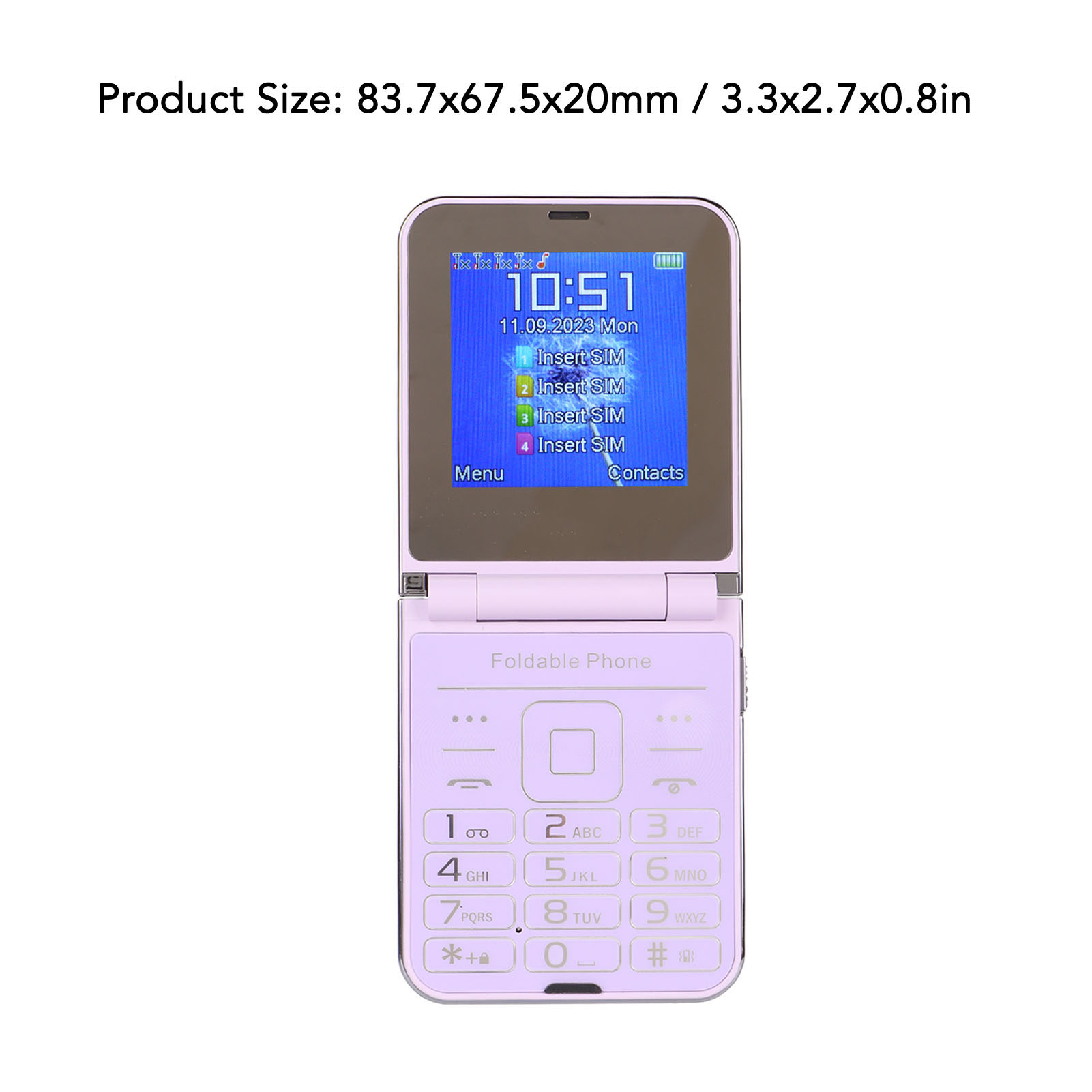 Flip 2G Phone 2.6in Senior Cellphone 2 Screen 1.3MP 4 SIM Cards Standby Big B CT - Picture 31 of 36