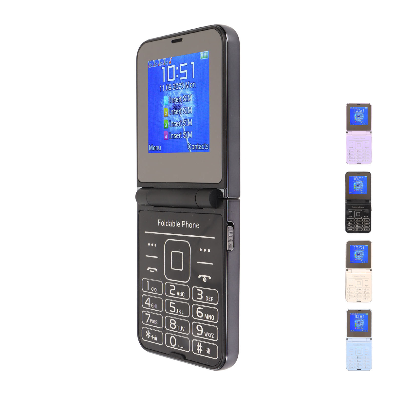 Flip 2G Phone 2.6in Senior Cellphone 2 Screen 1.3MP 4 SIM Cards Standby Big B CT - Picture 26 of 36