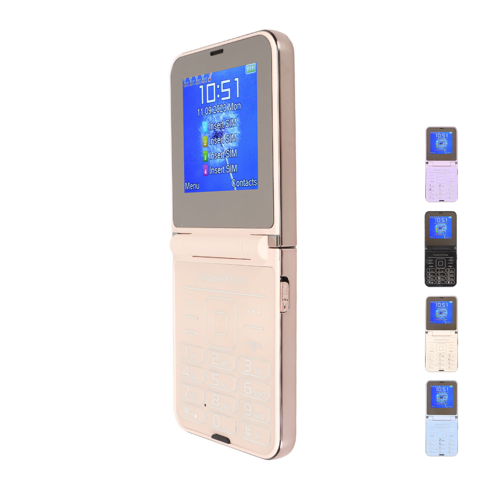 Flip 2G Phone 2.6in Senior Cellphone 2 Screen 1.3MP 4 SIM Cards Standby Big BEA - Picture 15 of 24