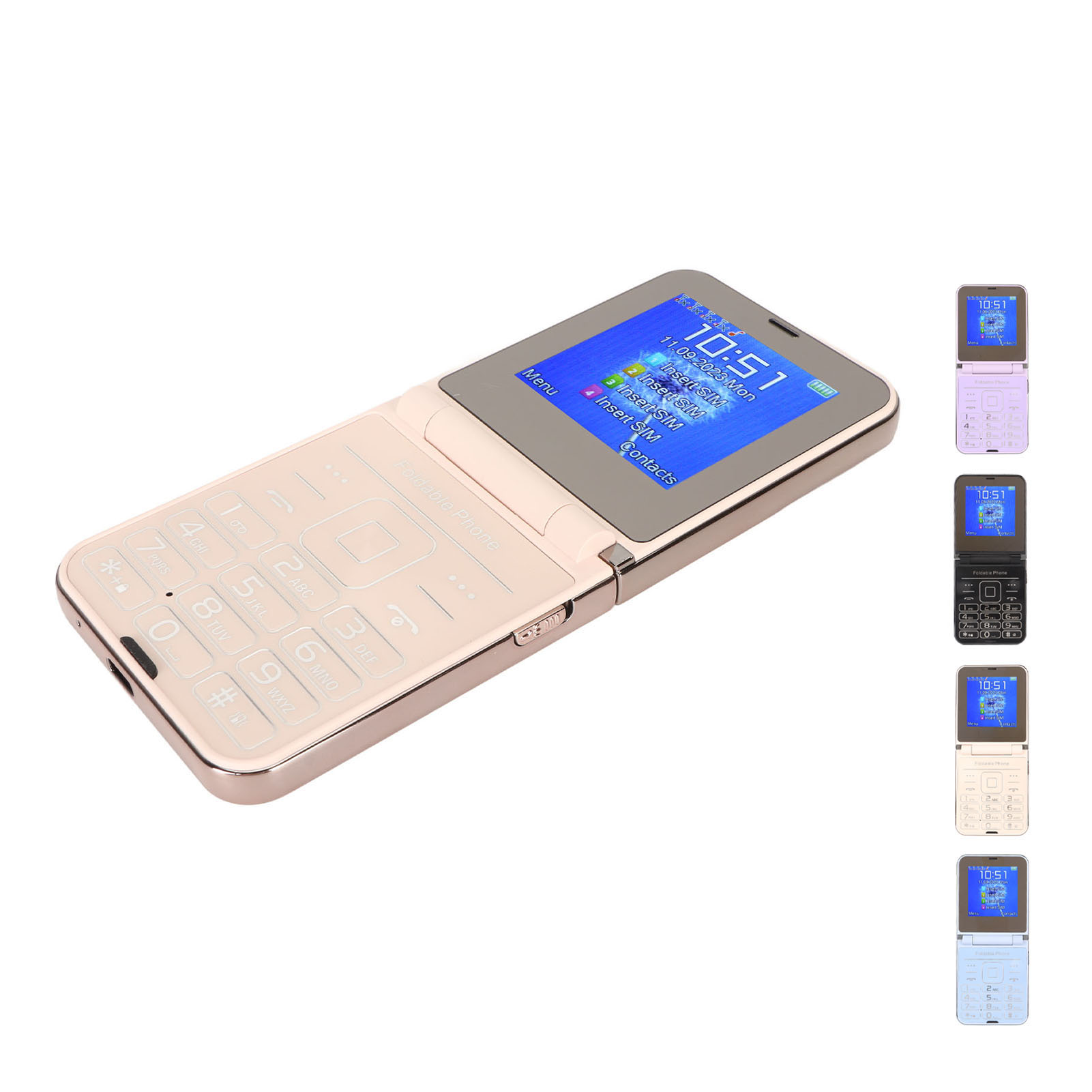 Flip 2G Phone 2.6in Senior Cellphone 2 Screen 1.3MP 4 SIM Cards Standby Big BEA - Picture 19 of 24