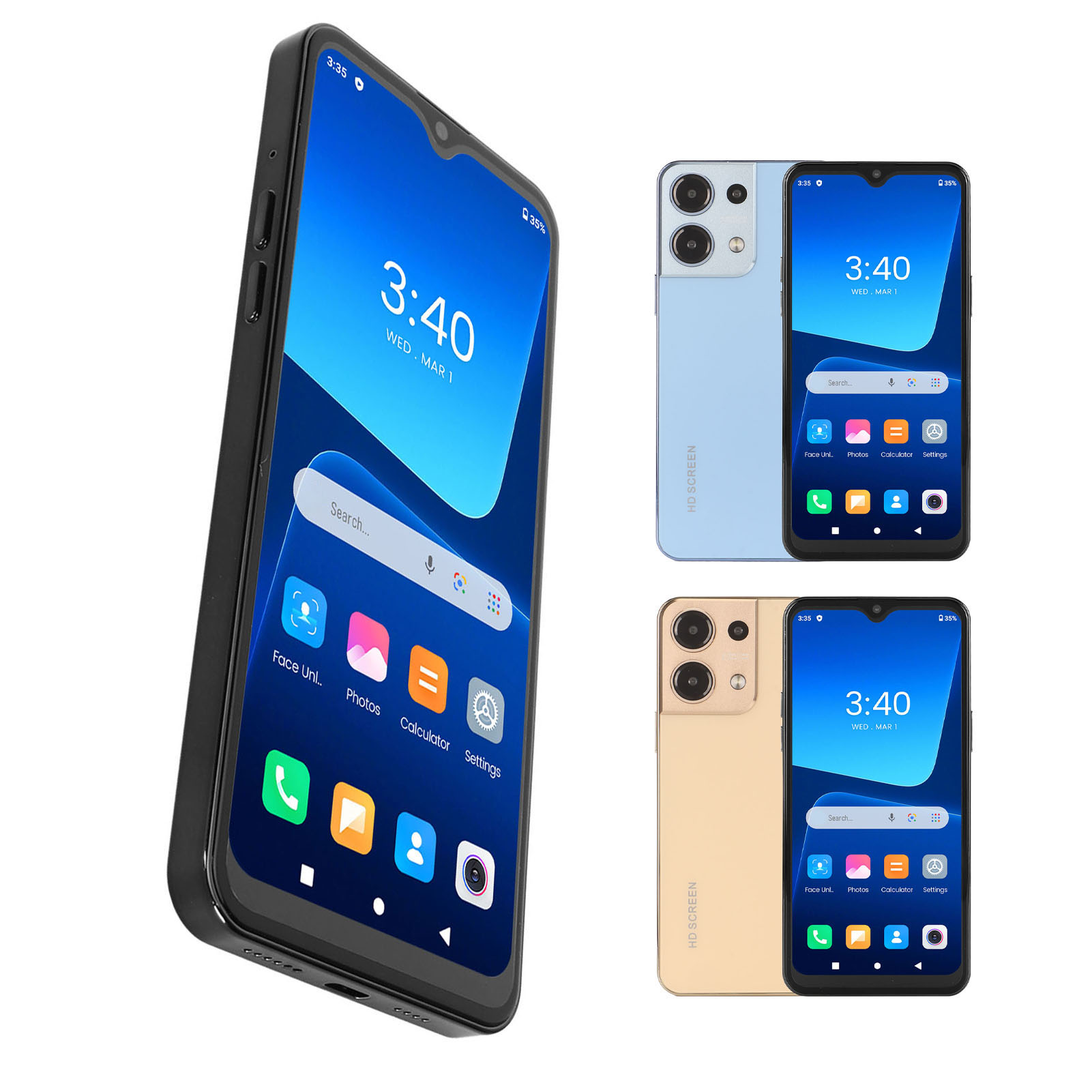 6.5inch Smart Phone 3G WiFi 4GB RAM 64GB ROM 5MP Front Camera 13MP Rear Came - Picture 17 of 18