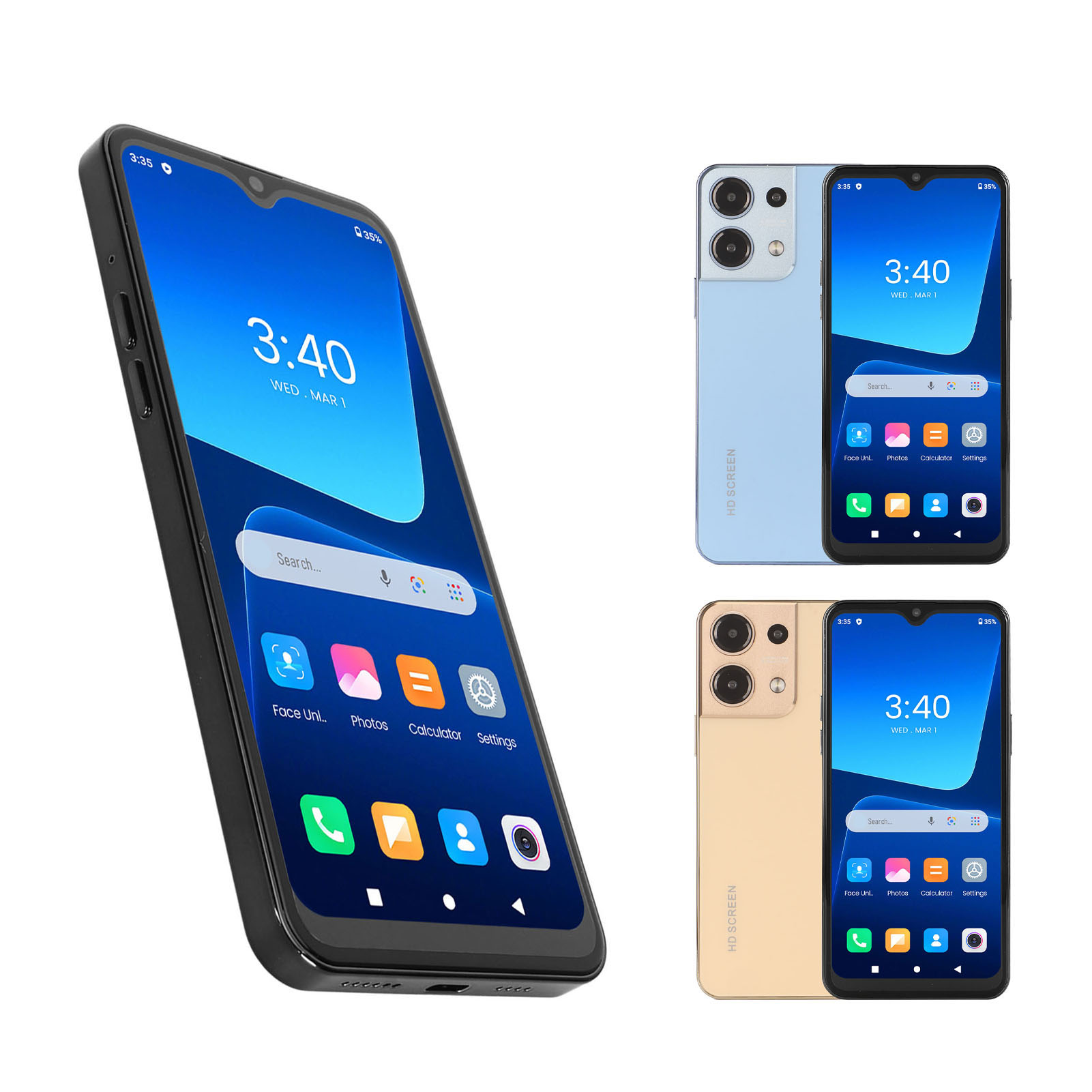 6.5inch Smart Phone 3G WiFi 4GB RAM 64GB ROM 5MP Front Camera 13MP Rear Came - Picture 18 of 18
