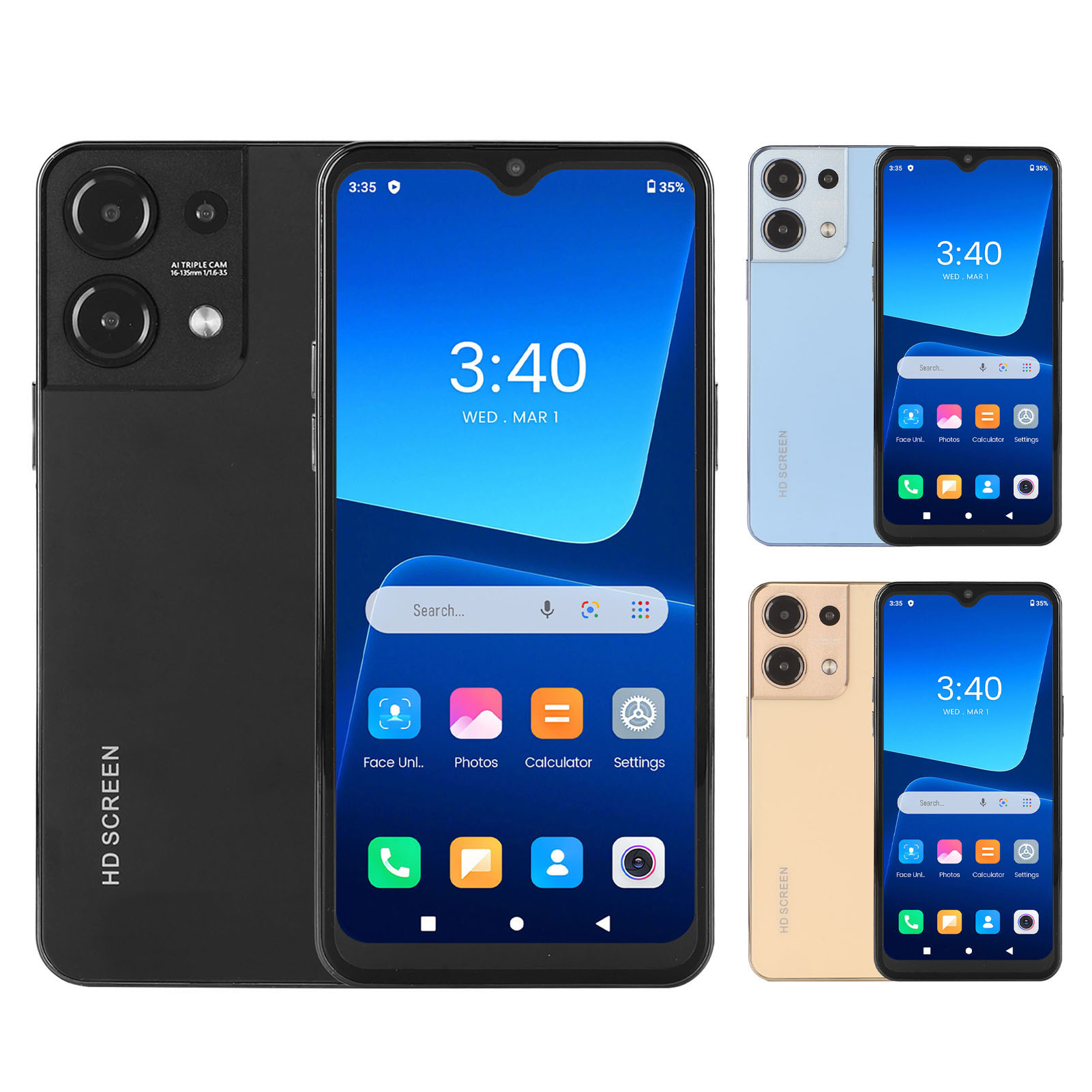 6.5inch Smart Phone 3G WiFi 4GB RAM 64GB ROM 5MP Front Camera 13MP Rear Came - Picture 16 of 18