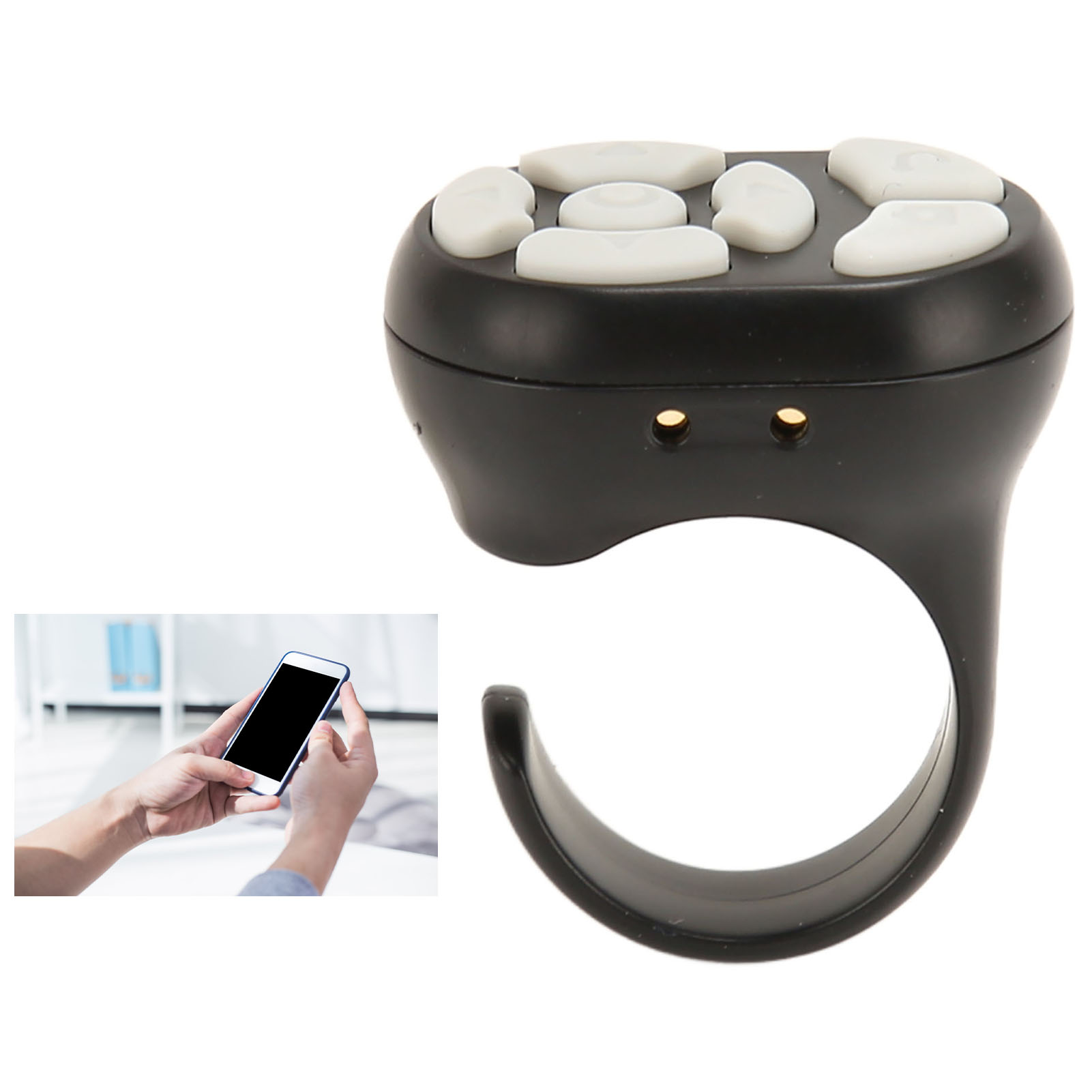 Remote Control Scrolling Ring BT 5.3 APP Page Turner Camera Shutter Remote EOM - Photo 18 sur 21